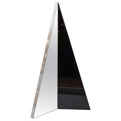 Unique Geometric Free Standing Diptych Mirror Sculpture