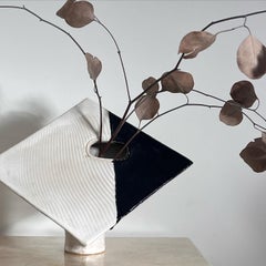 Unique Geometric Japanese Studio Art Vase, 20th Century