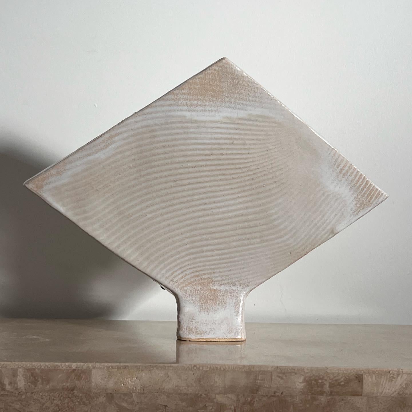 Vaso geometrico da studio giapponese unico nel suo genere, 20° secolo in vendita 1