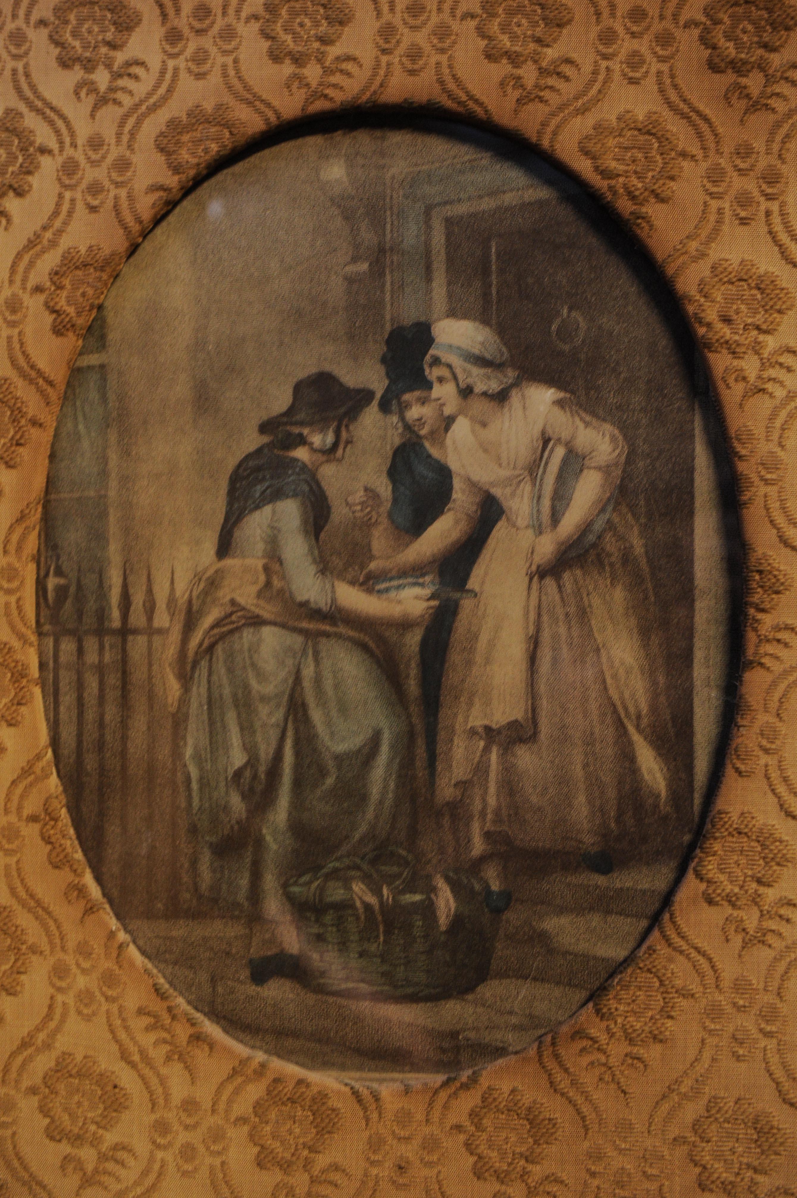 Britannique Rare trouvaille d'un écran de boudoir géorgien tapissé de quatre plis de séparation de pièce  en vente