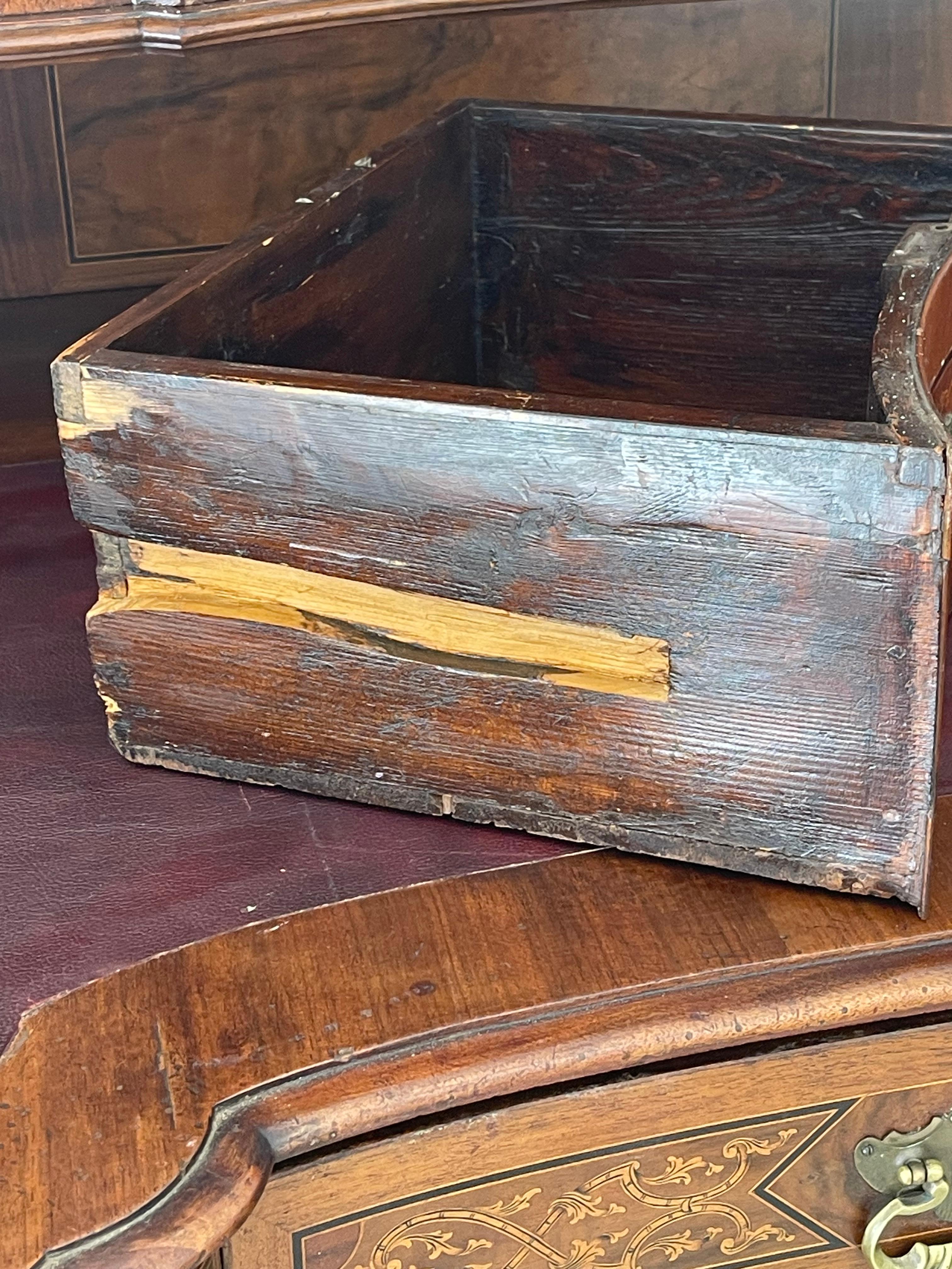 Unique German Antique Secretaire with Chair Rich Inlay For Sale 5