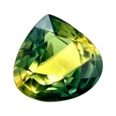 Unique GIA Certified 1.20ct Sapphire Bi Colour Yellow Blue Pear Untreated Gem