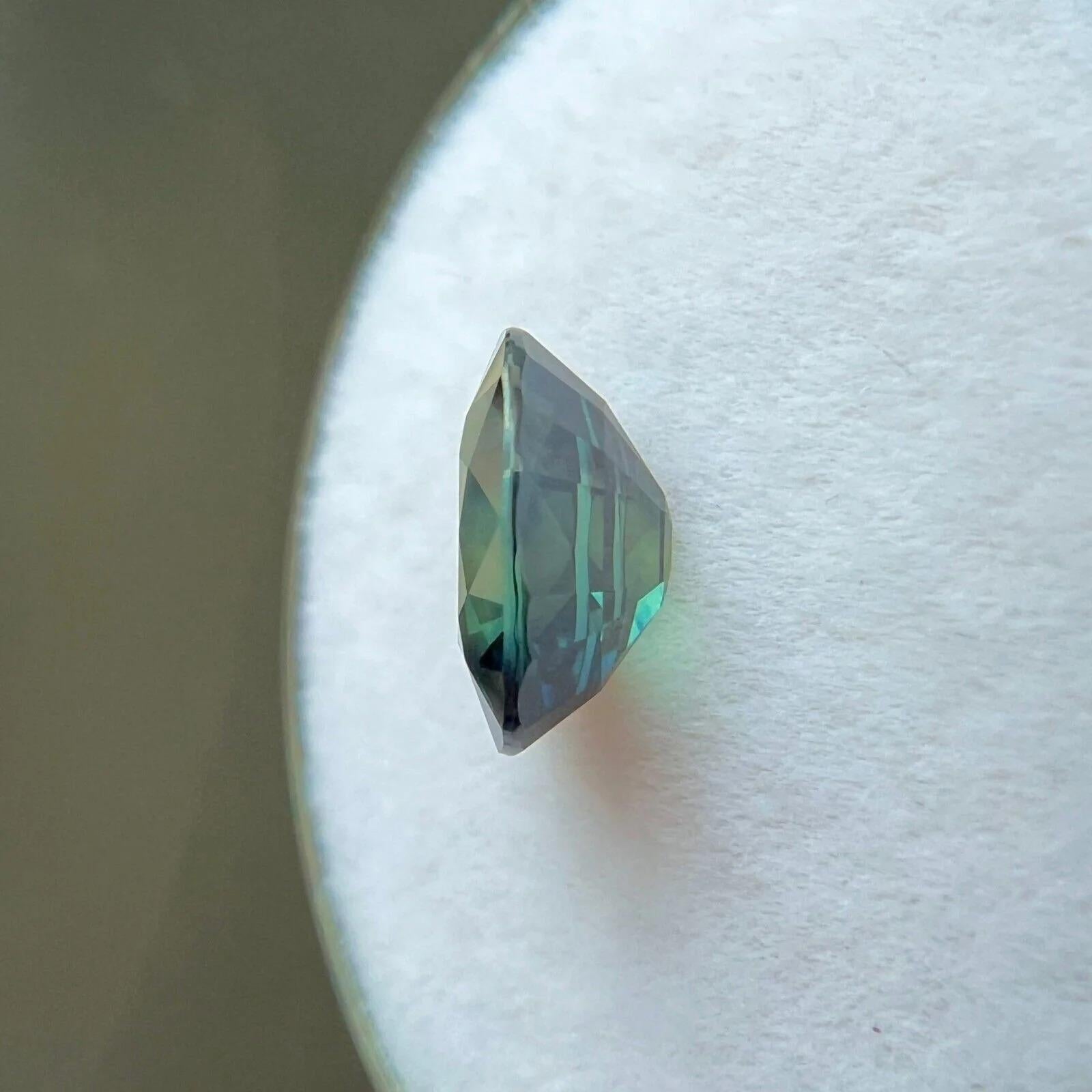 Einzigartige GIA zertifiziert natürlichen 1,49ct Bi Farbe Saphir Thai Edelstein 7,6x6mm im Angebot 1