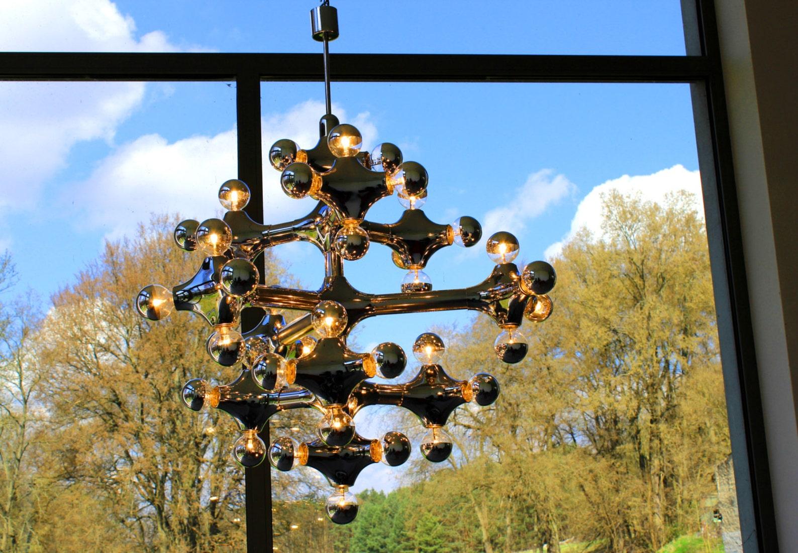 Unique Gigantic Cosack Chandelier Atomium Ceiling Light, 1970s In Good Condition For Sale In Berlin, BE