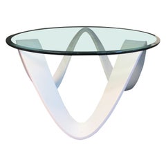 Mesa de comedor de cristal única