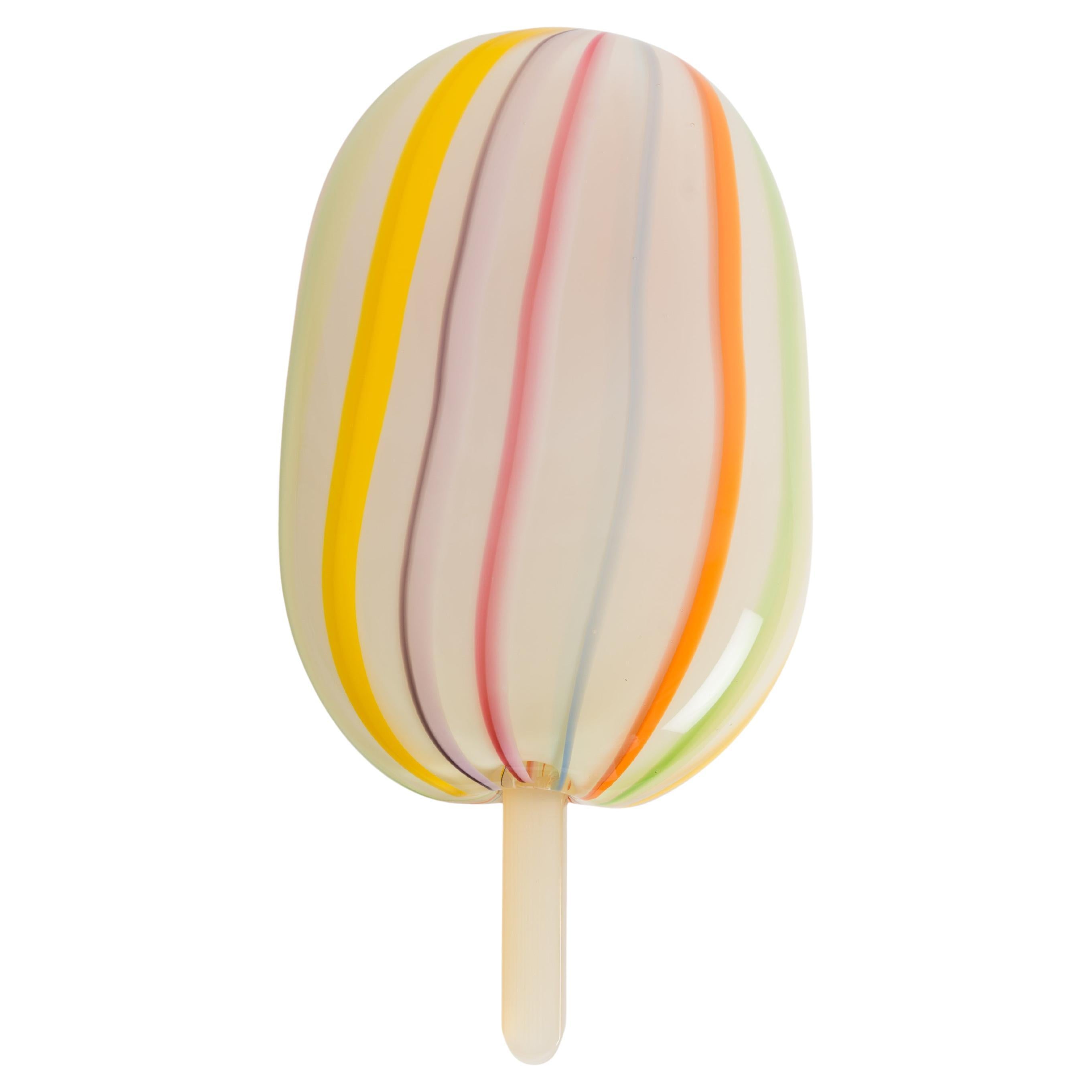 Unique Glass Filigree Wall Sculpture, Banana Carneval Ice Cream For Sale