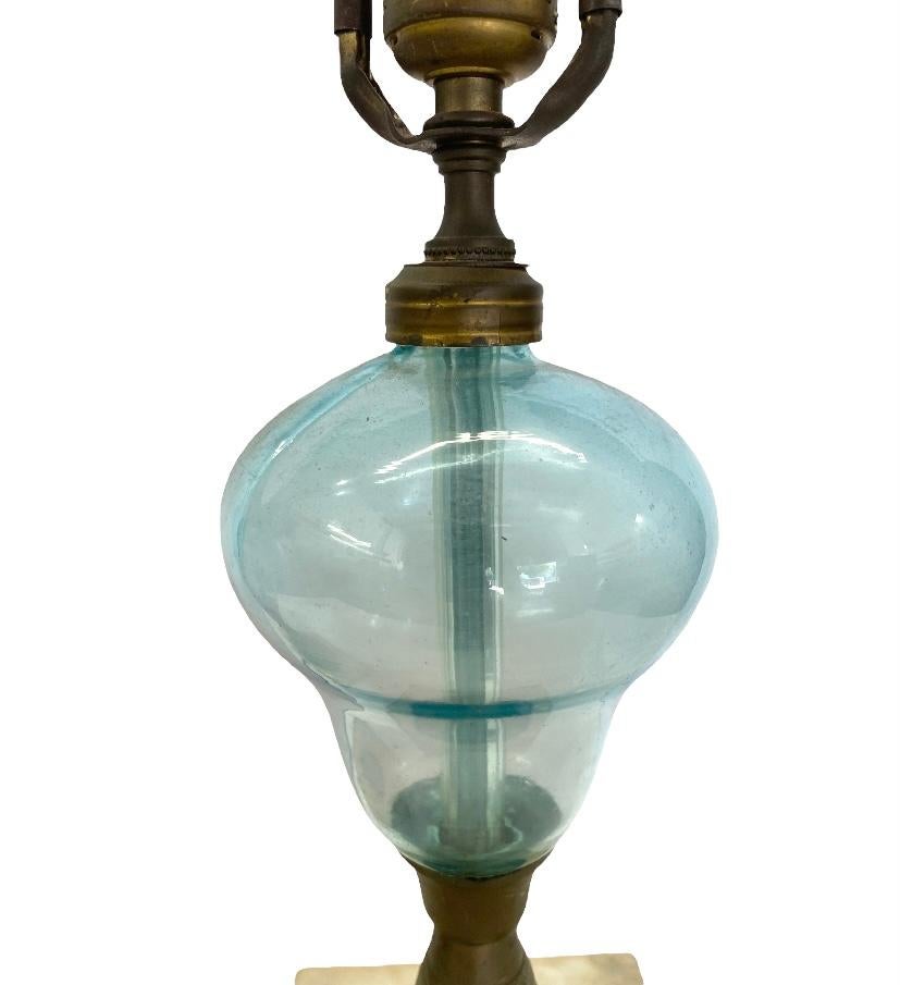 antique brass lamp with marble base