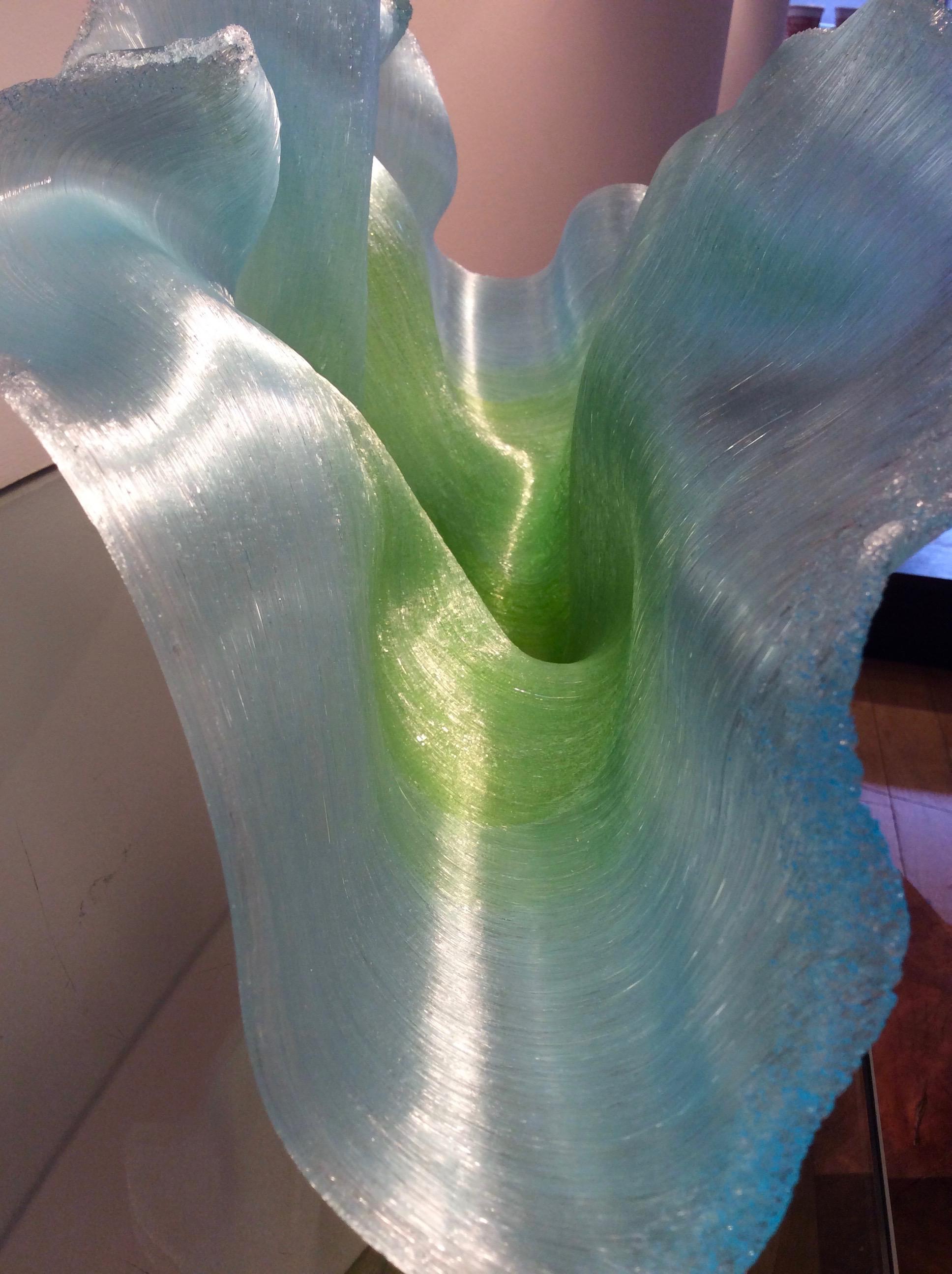 XXI secolo e contemporaneo Scultura di vetro unica nel suo genere,  Ondeggiare  da Toots Zynsky, 2019 in vendita