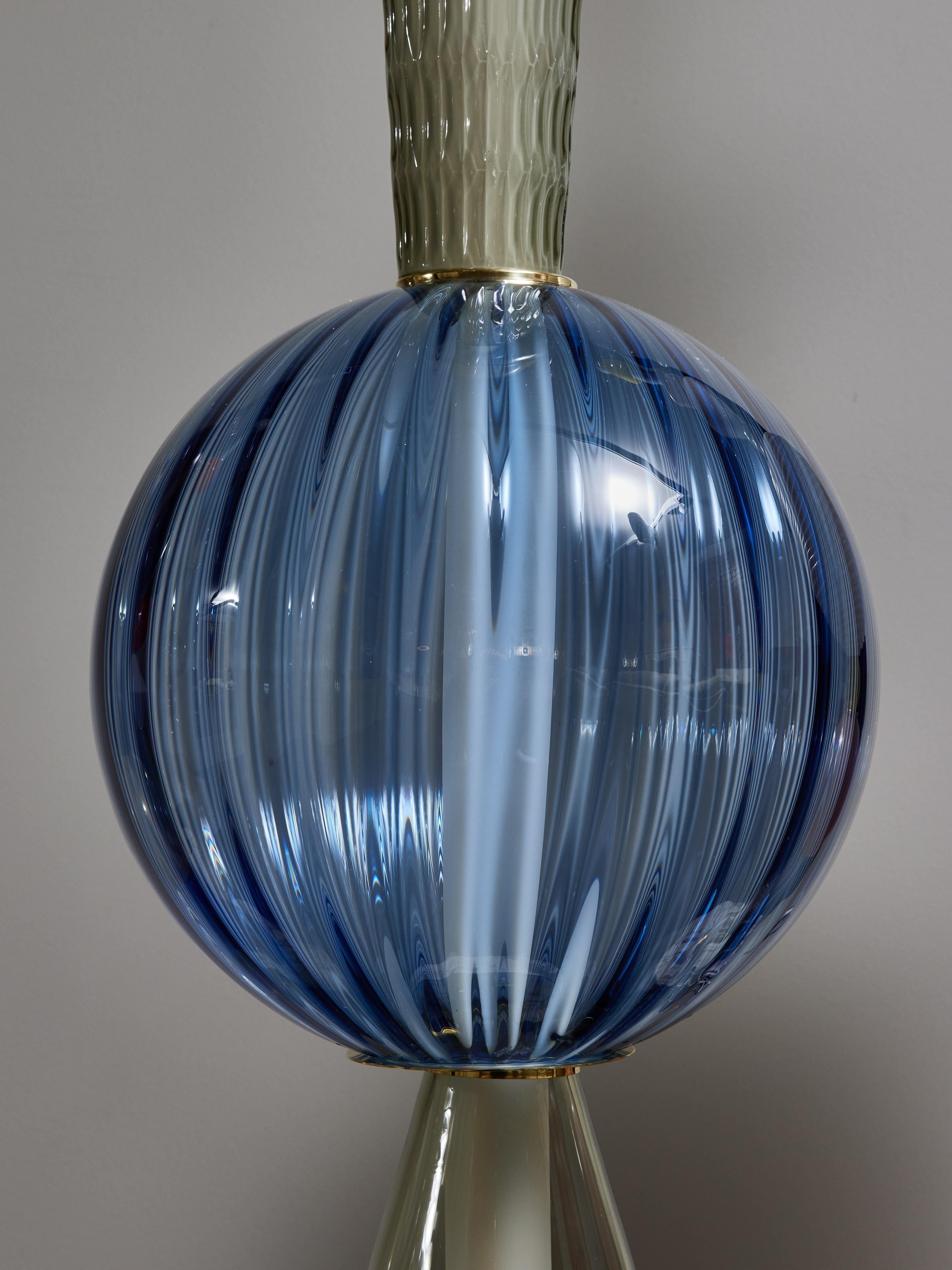 Contemporary Unique Glass Totem Floor Lamps by Glustin Luminaires