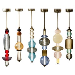 Unique Glass Totem Suspensions by Glustin Luminaires