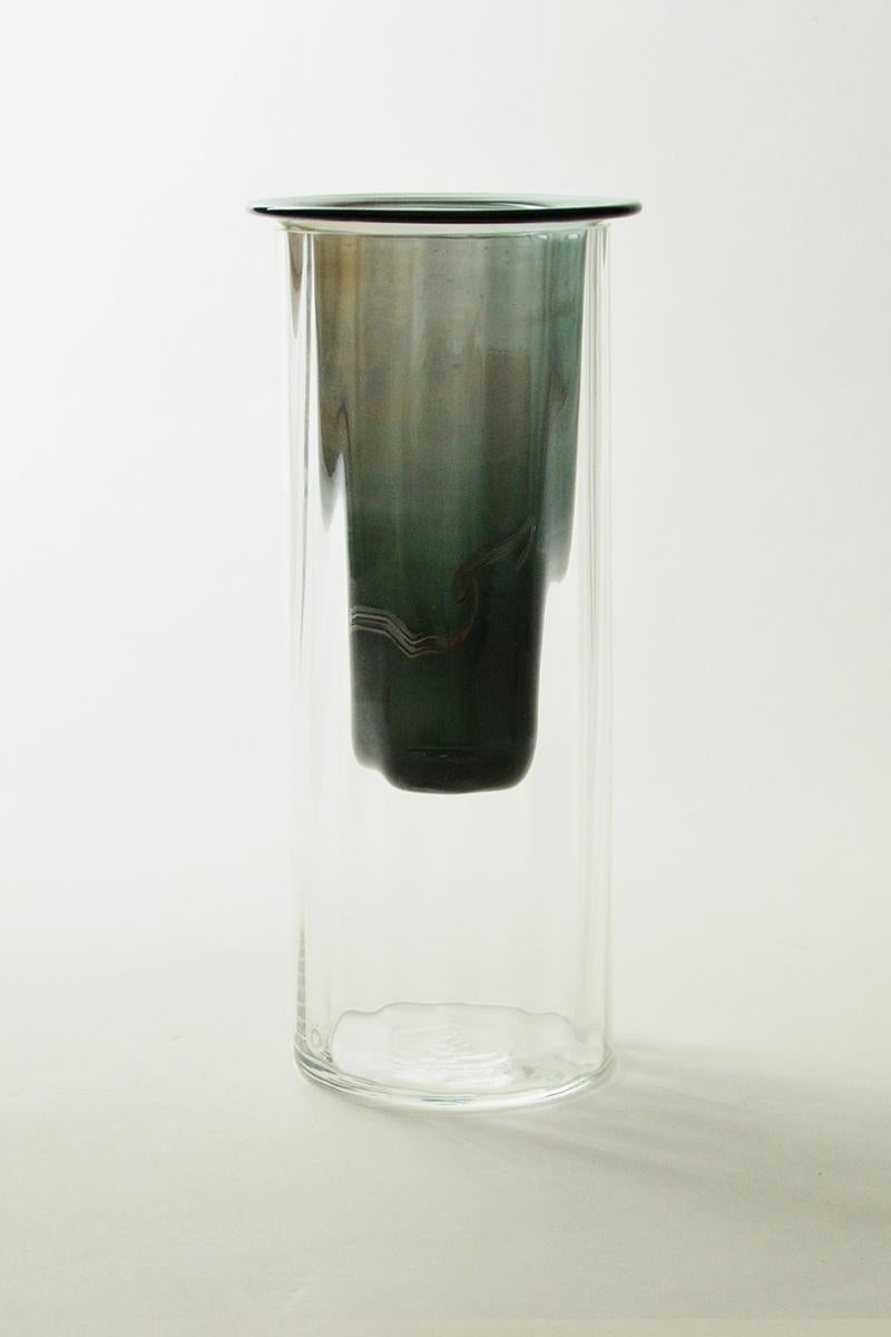 XXIe siècle et contemporain Vase en verre unique de l'Atelier George en vente