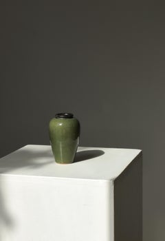 Jarrón único de gres esmaltado de Arne Bang en Holmegaard, Copenhague, años 30