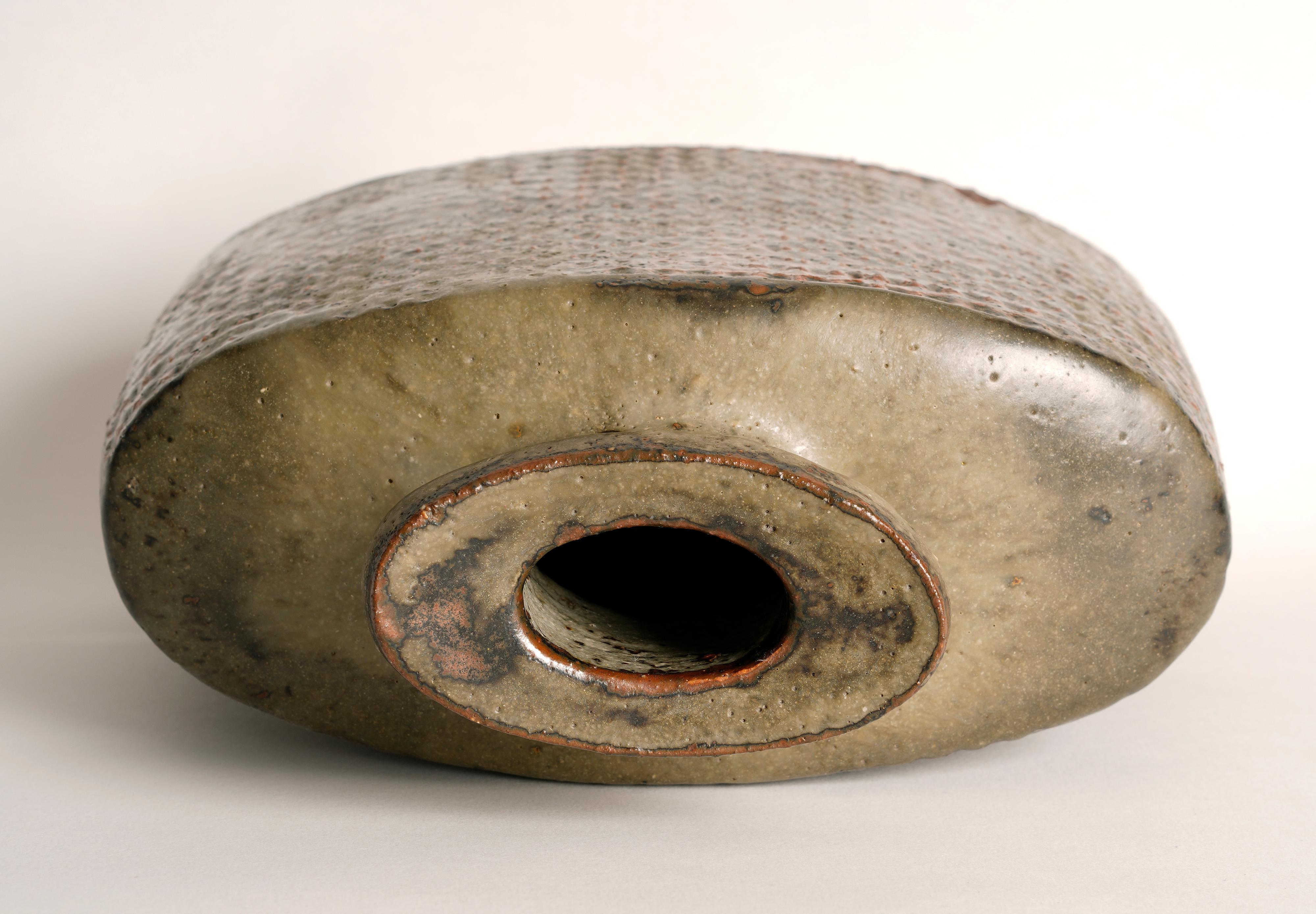 Svedese Vaso unico in gres smaltato di Curt Magnus Addin, Svezia, 1985 in vendita