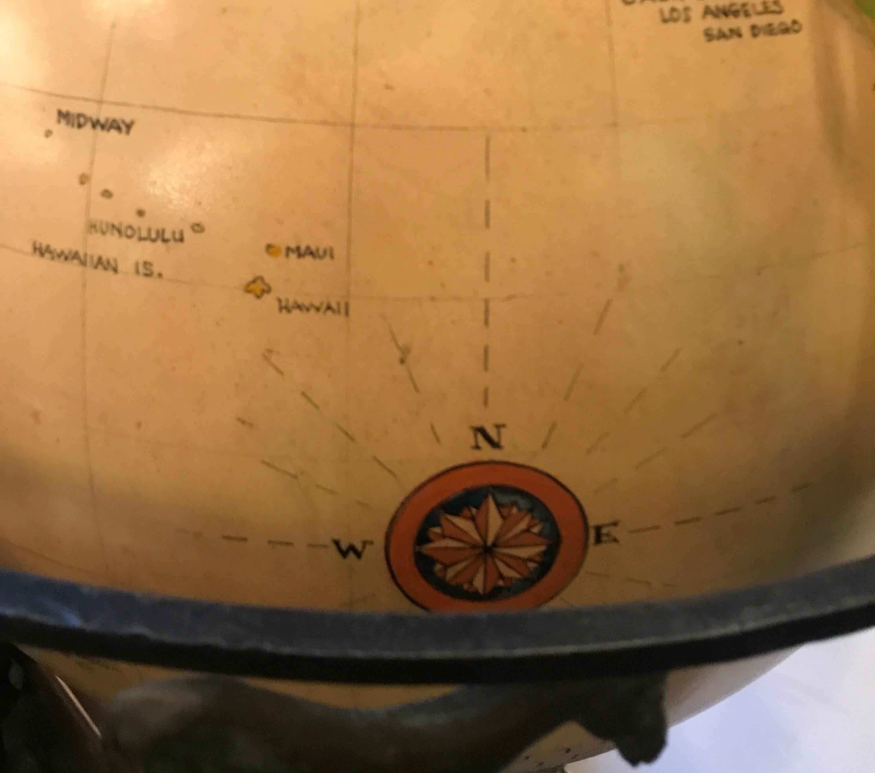 Unique Globe and Bronze Chandelier 9