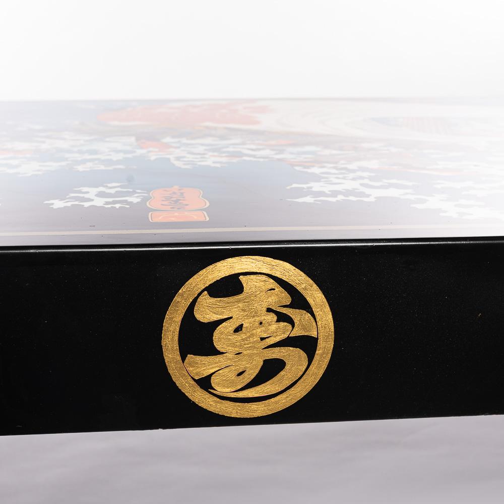 Unique Glow in the Dark Wood and Gold leaf Japanese Salon Table by David Ray For Sale 12