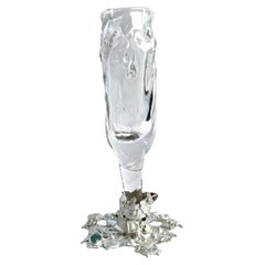 Copa exclusiva n.º 06 de cristal y plata con piedras preciosas, de Szkło Studio