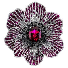 Ciondolo Coronaria in oro con tormaline e diamanti in oro 18k di Alex Soldier