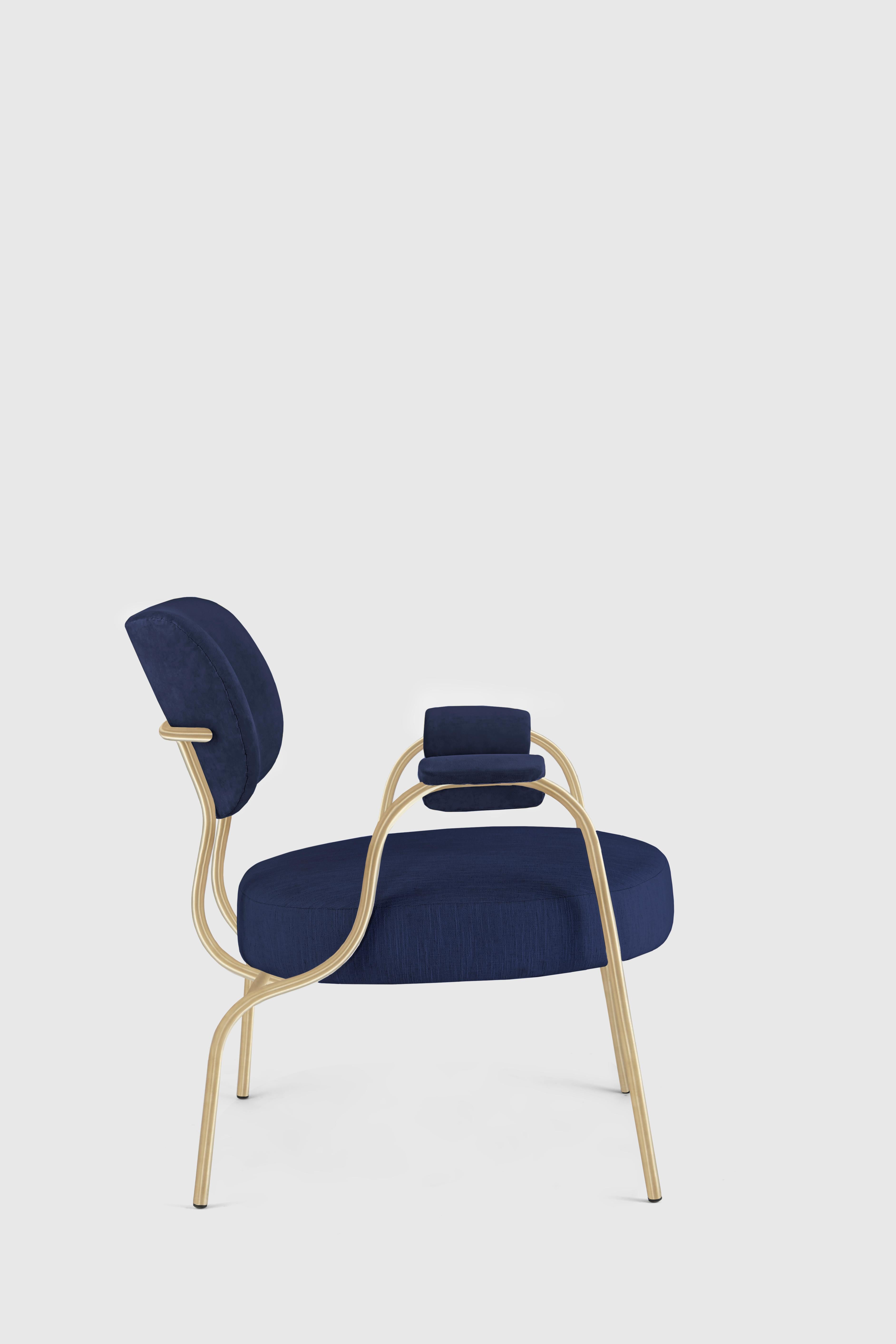 Modern Unique Gold Nami Chair by Hatsu For Sale
