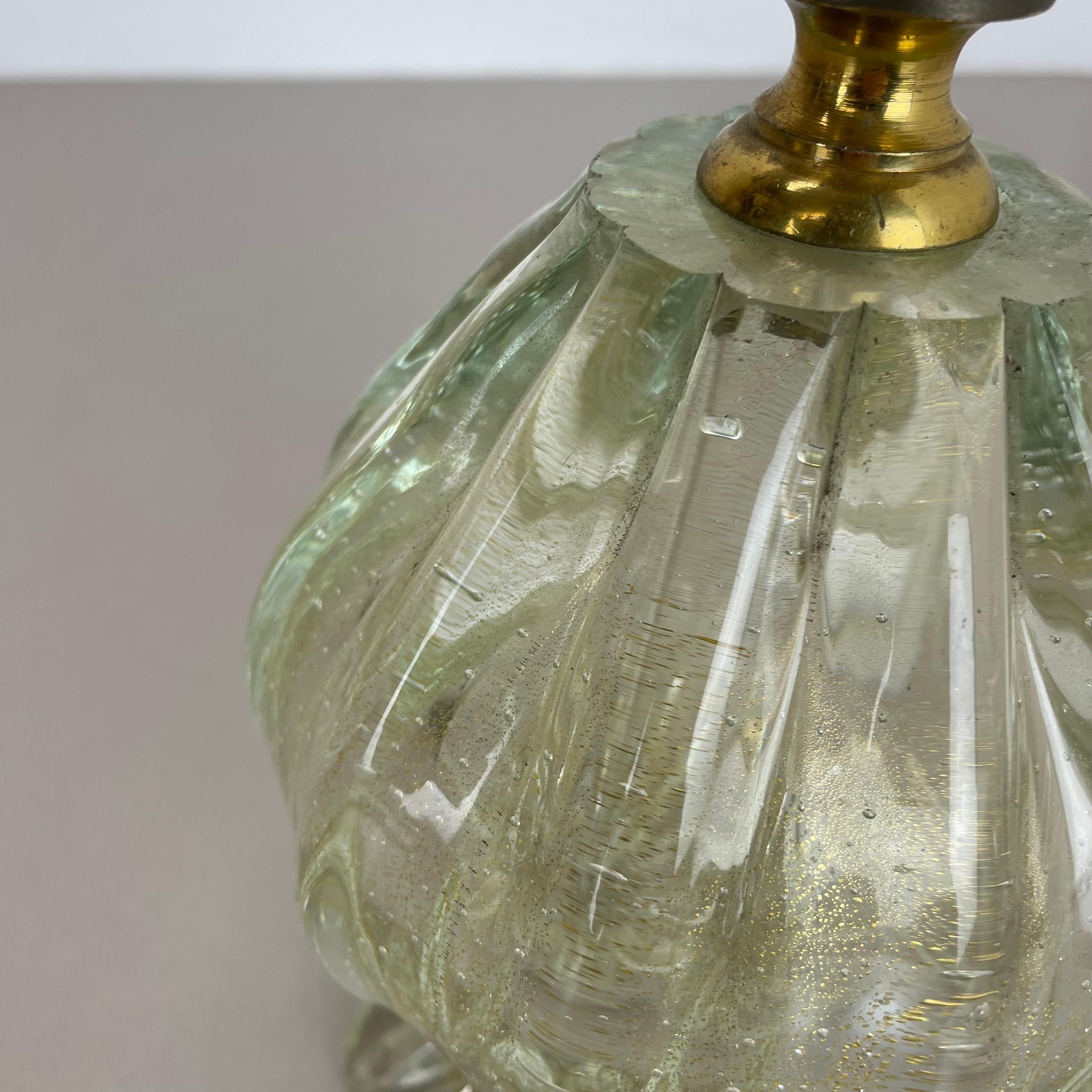 Métal unique bulle d'or verre Murano Barovier&Toso attr. Lights,  Italie 1960 en vente