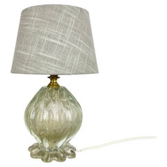 unique golden bubble Murano glass Barovier & Toso attr. Table Light,  Italy 1960