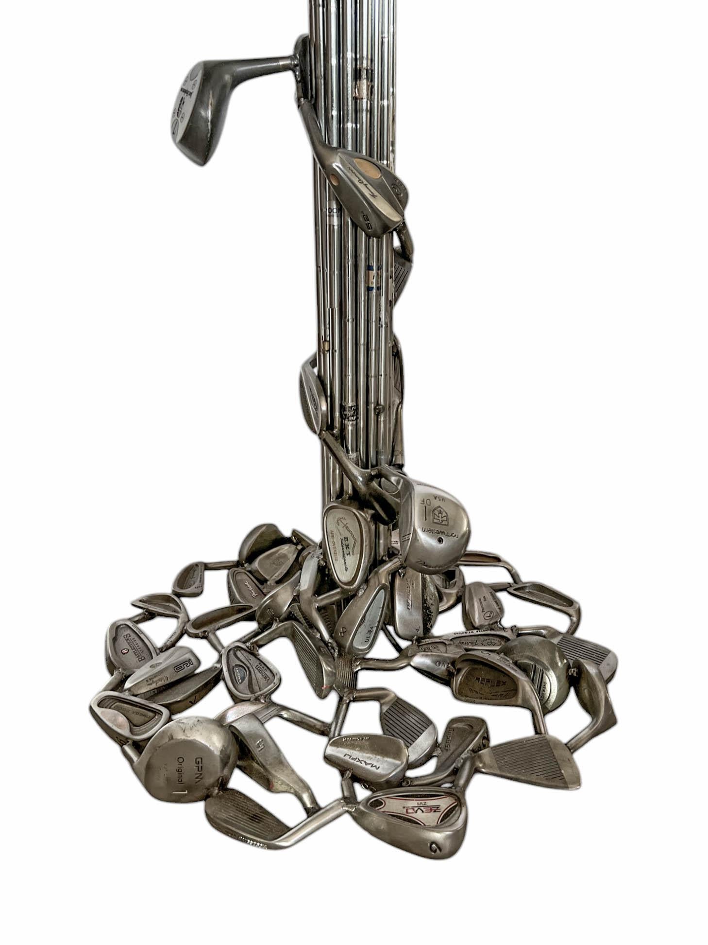 Escultura única de lámpara de pie con temática de golf en venta 6