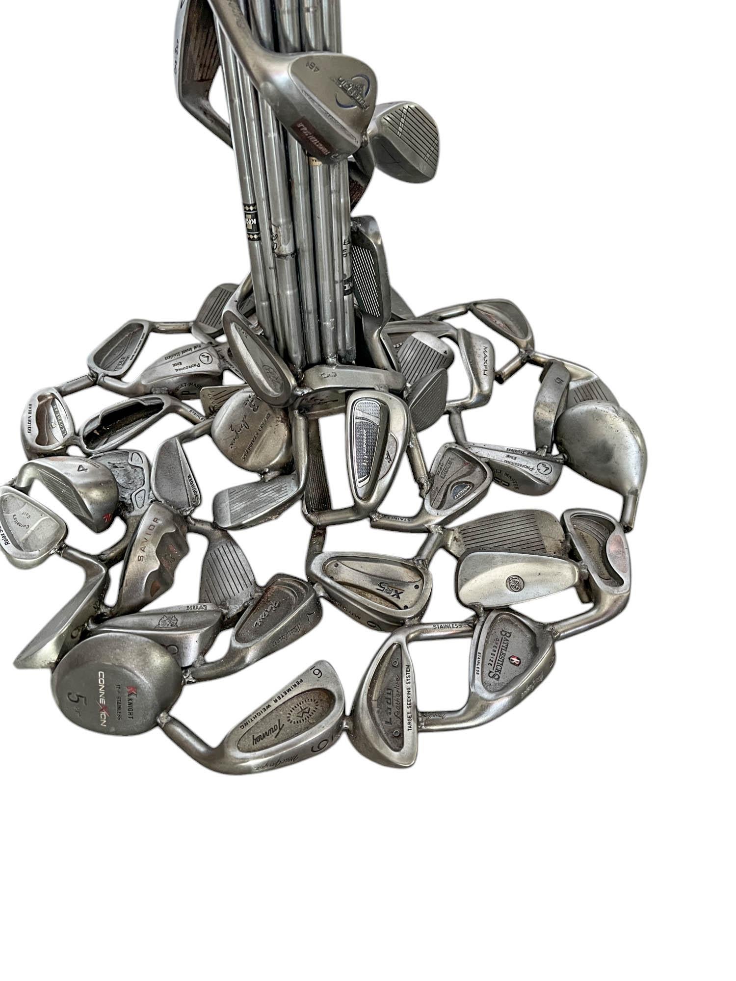 Escultura única de lámpara de pie con temática de golf en venta 8