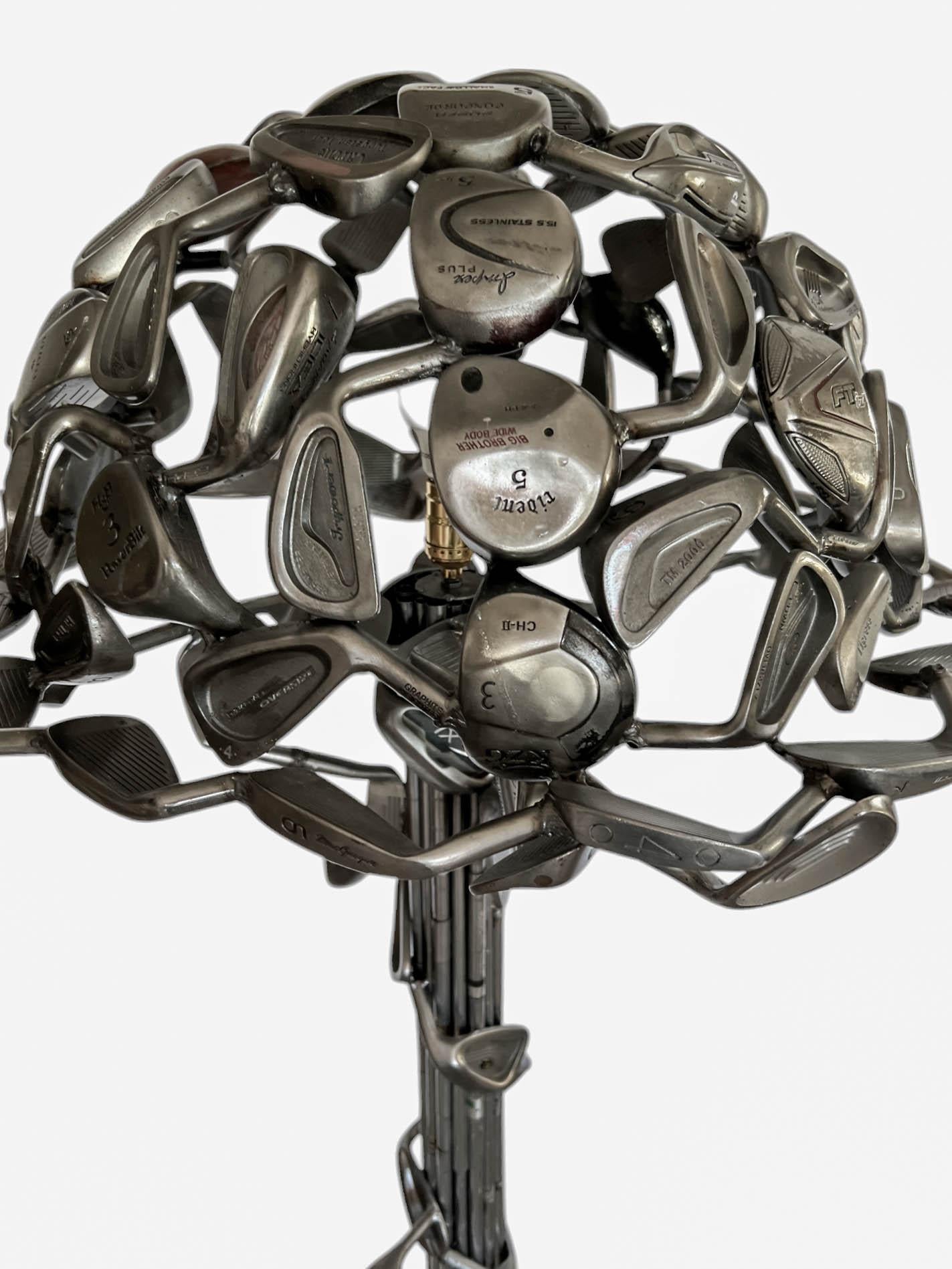 Escultura única de lámpara de pie con temática de golf en Nuevo estado para la venta en North Palm Beach, FL