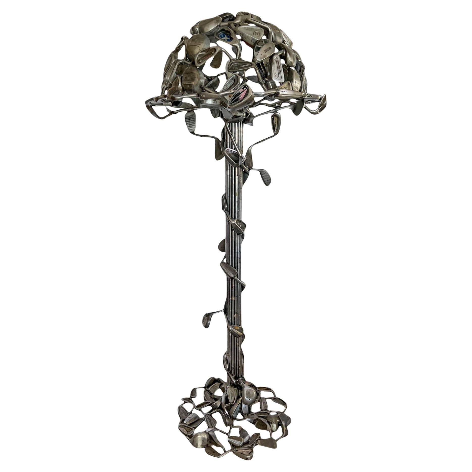 Unique Golf-Themed Floor Lamp Sculpture