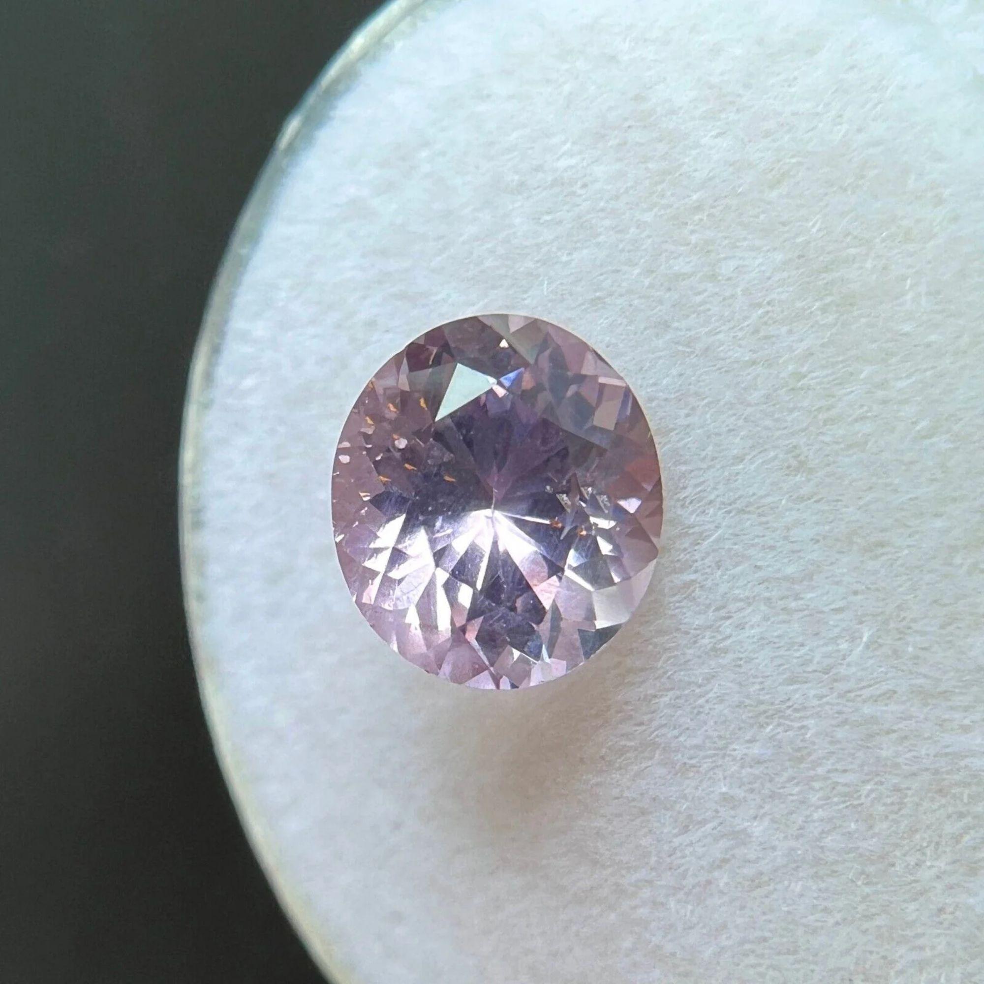 Unique GRA Certified 1.83ct Fine Lilac Purple Spinel Fancy Cut Rare 7.9X7.1mm

GRA Certified Untreated Fine Fancy Custom Cut Purple Spinel Gemstone.
1.83 Carat spinel with a beautiful vivid lilac purple colour and an excellent fancy custom brilliant