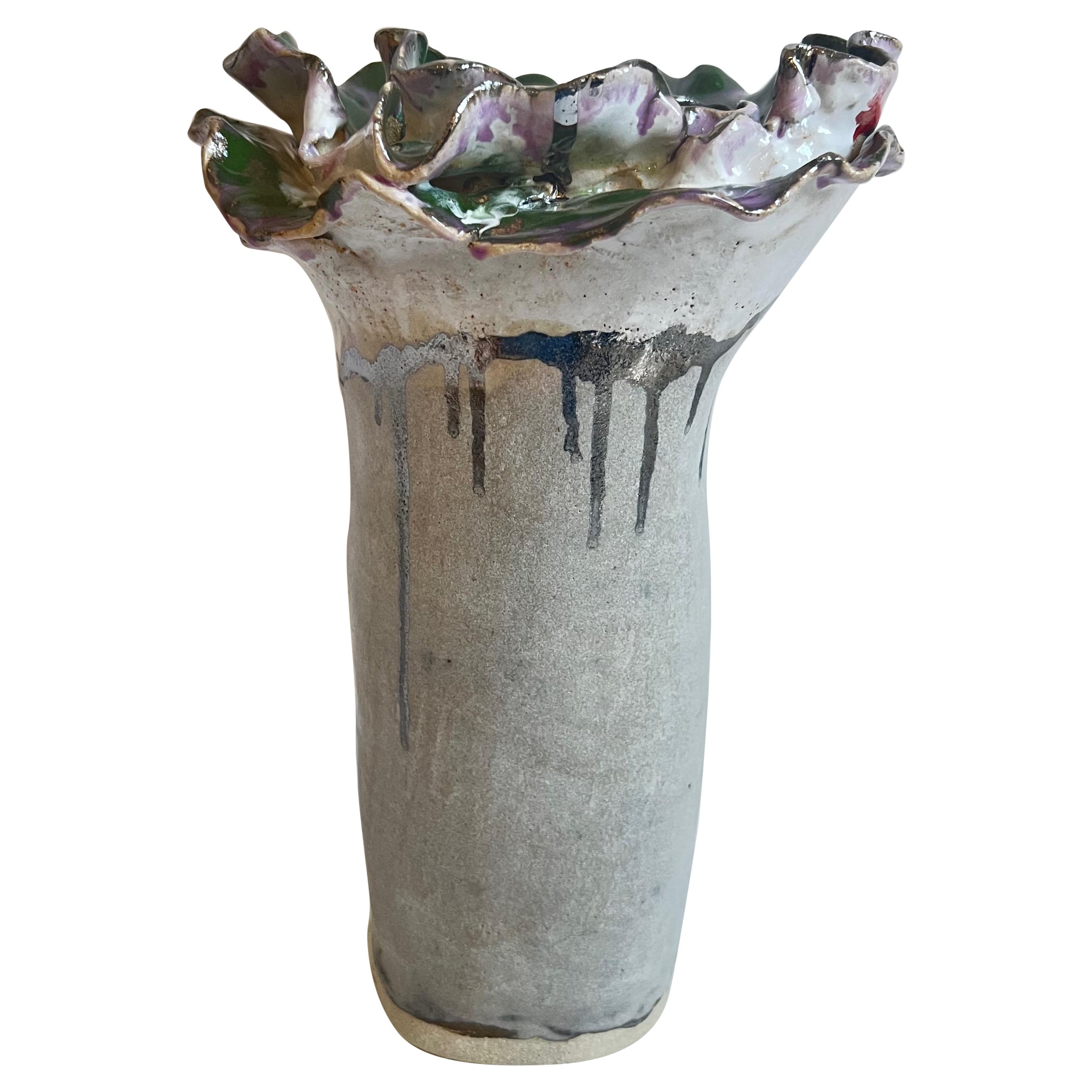 Einzigartige graue Olé DUSK-Vase von Hania Jneid