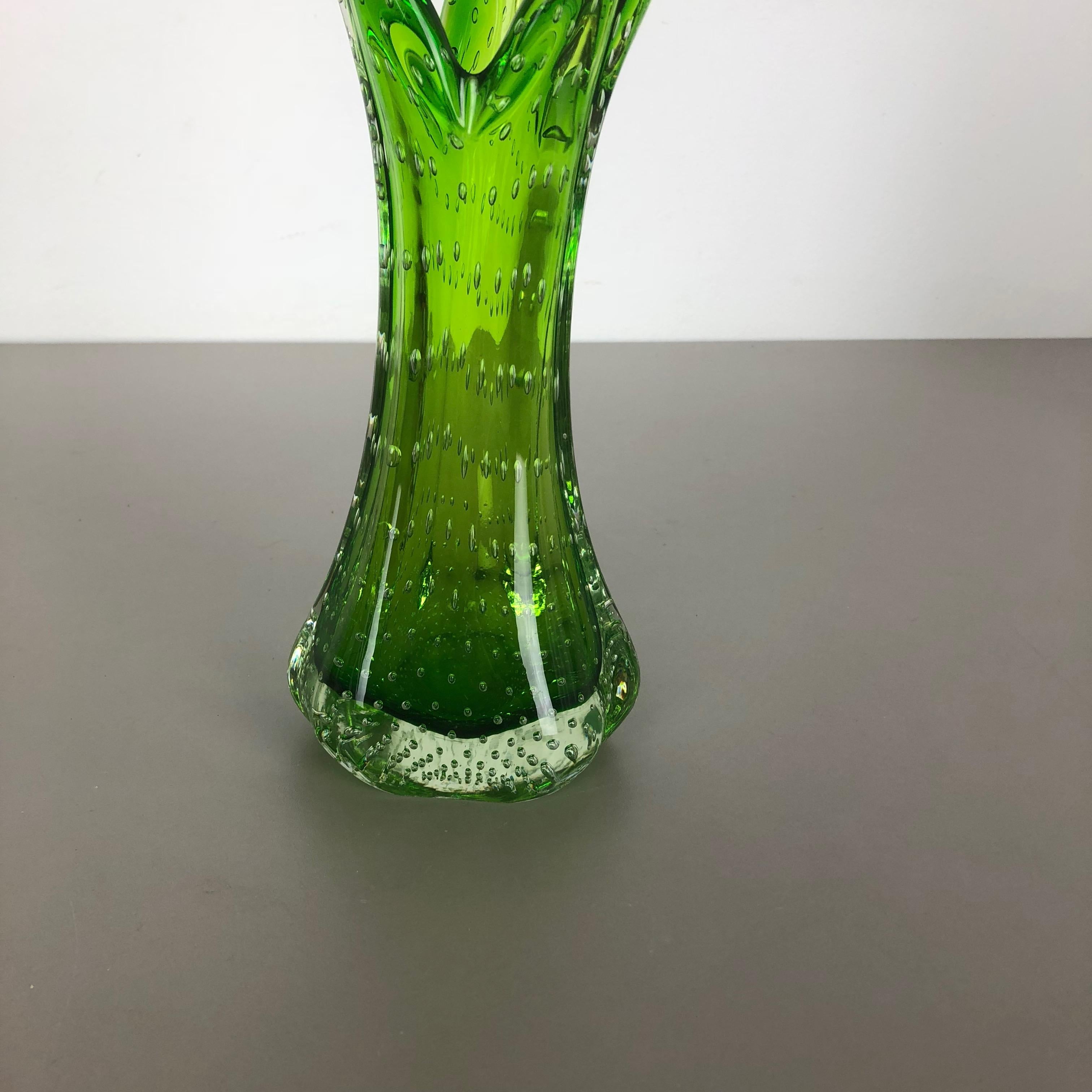 murano bubble glass vase
