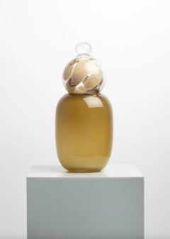 Unique Green Handblown Glass Vessel
