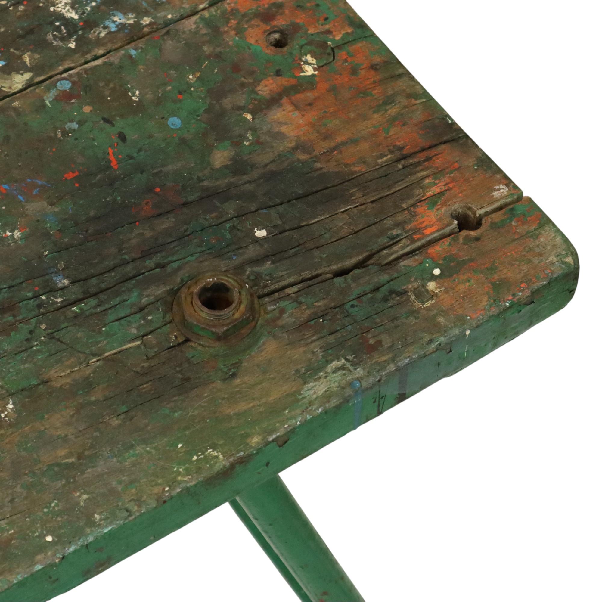Metallo Unico banco da lavoro industriale Greene & Greene Tavolo da lavoro Wood Metal 160cm in vendita
