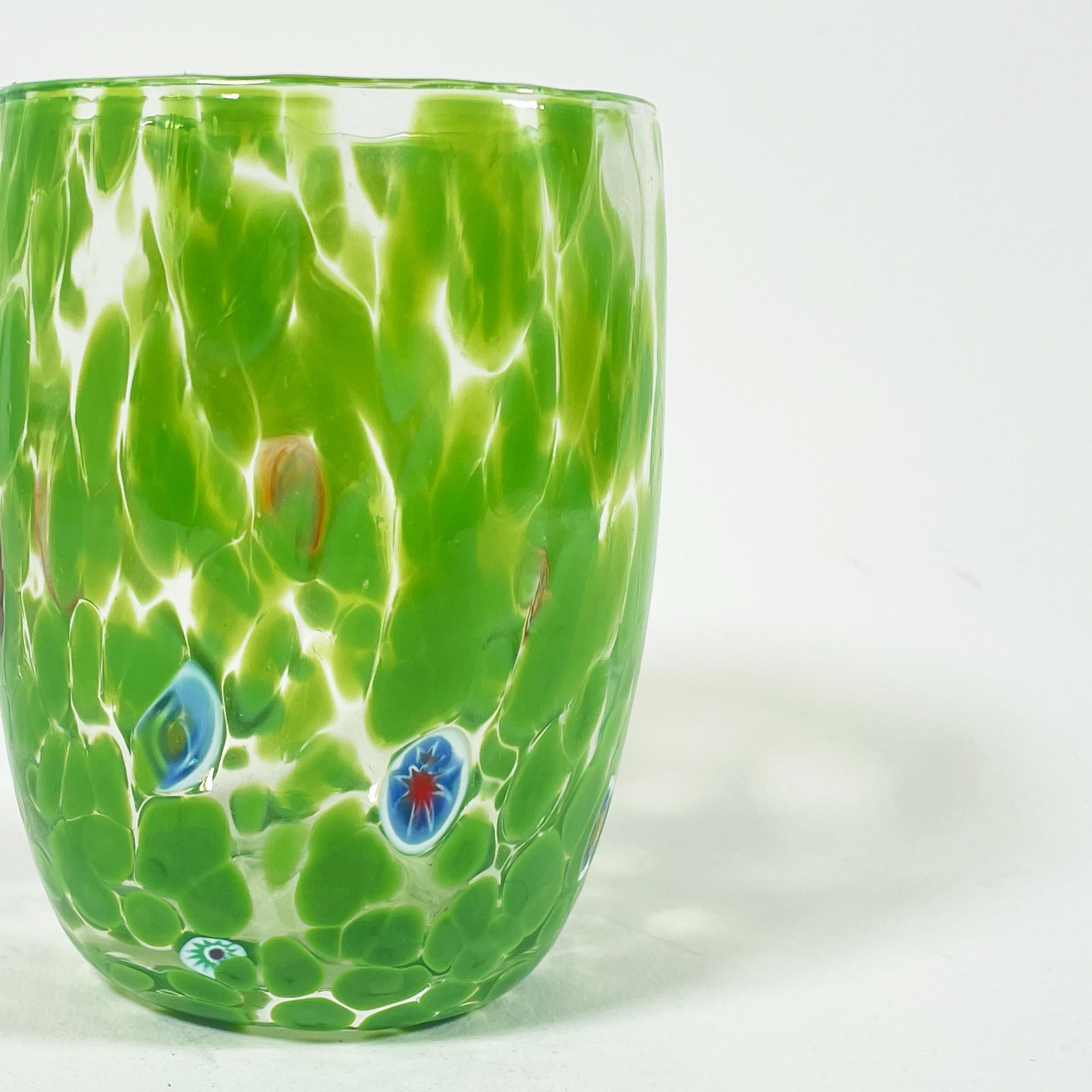 Verre de Murano vert unique, chef-d'œuvre artisanal Bon état - En vente à PARIS, FR
