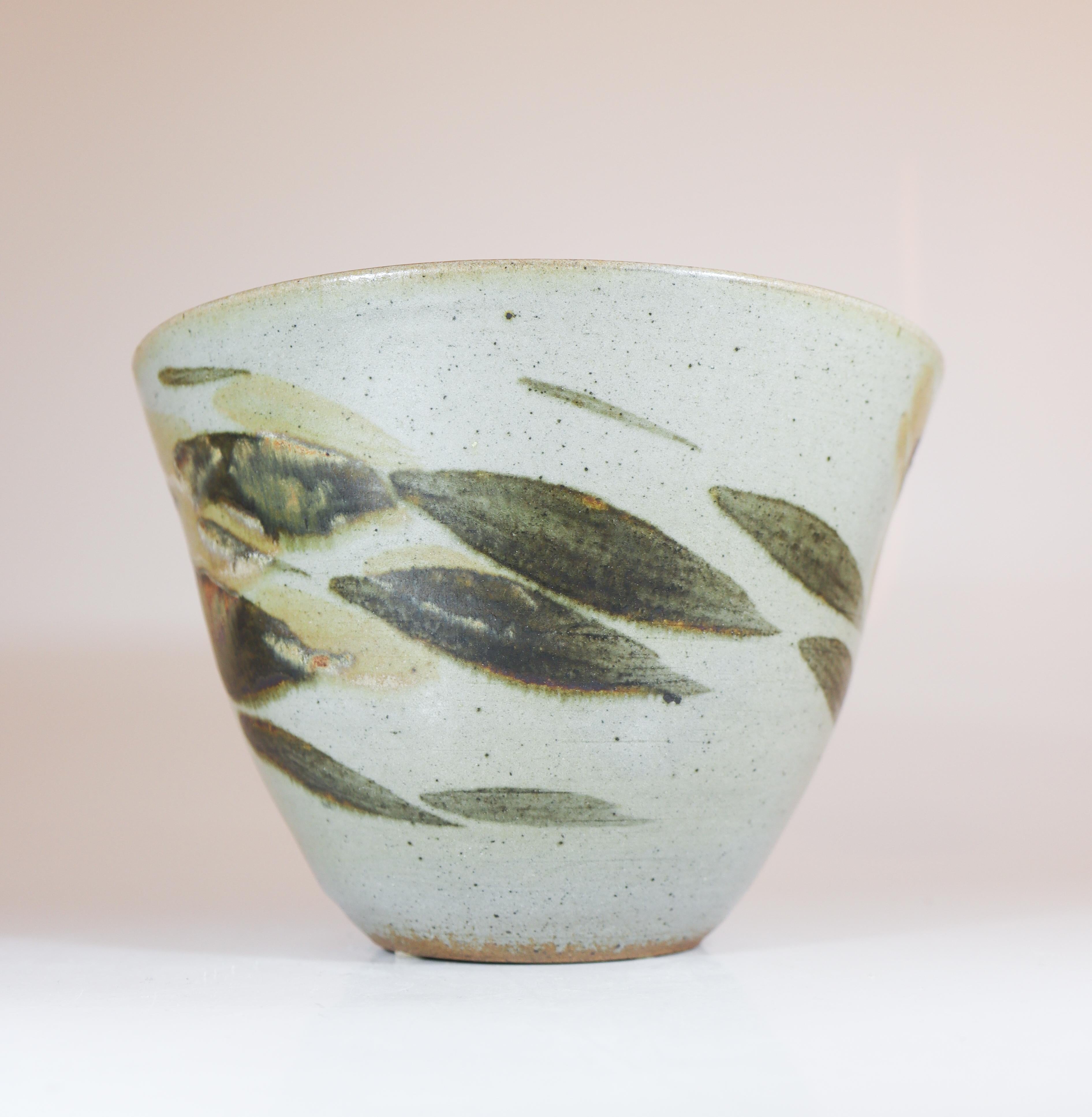 Cuenco único de gres gris, Carl-Harry Stålhane, Designhuset, 1985 finales del siglo XX en venta