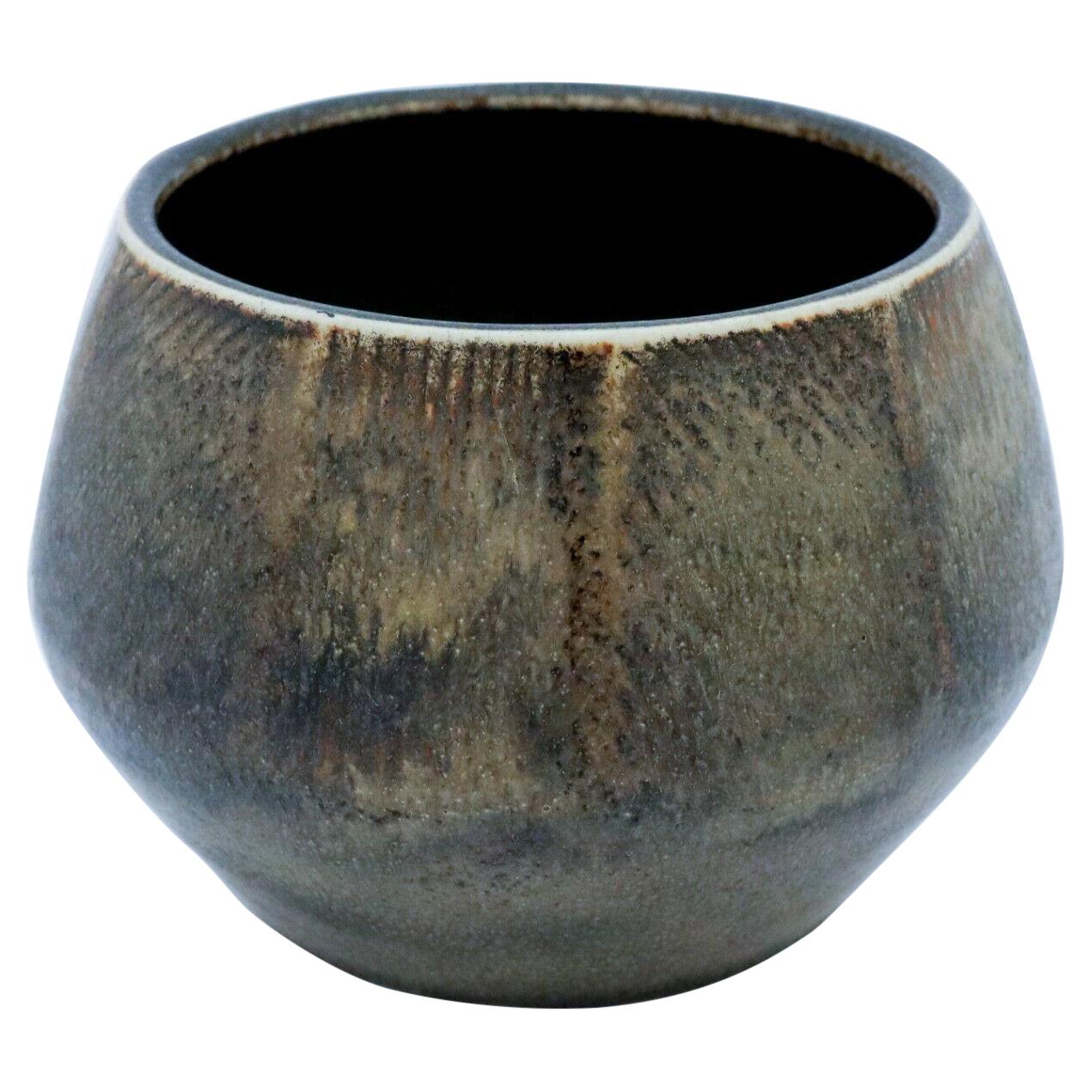 Unique Grey Stoneware Vase, Carl-Harry Stålhane, Rörstrand, 1961