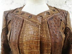 Unique Gucci by Tom Ford Crocodile and Ostrich Prototype Coat