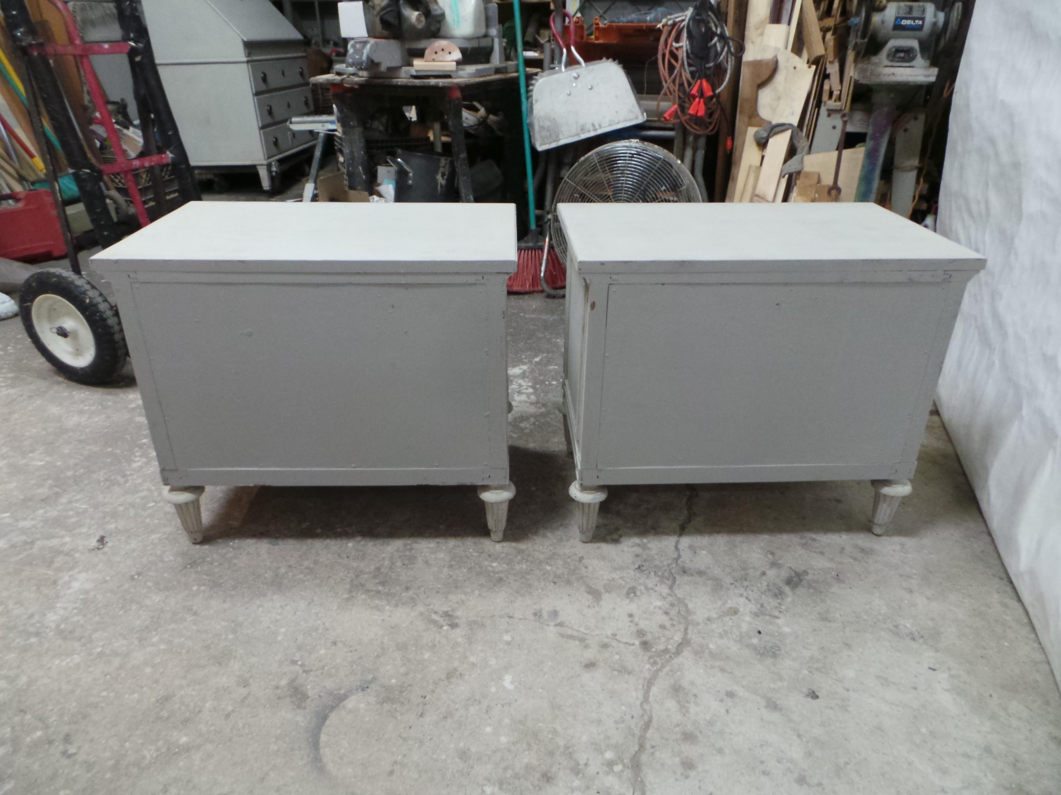 Unique Gustavian  Style 2 Drawer Nightstands 3