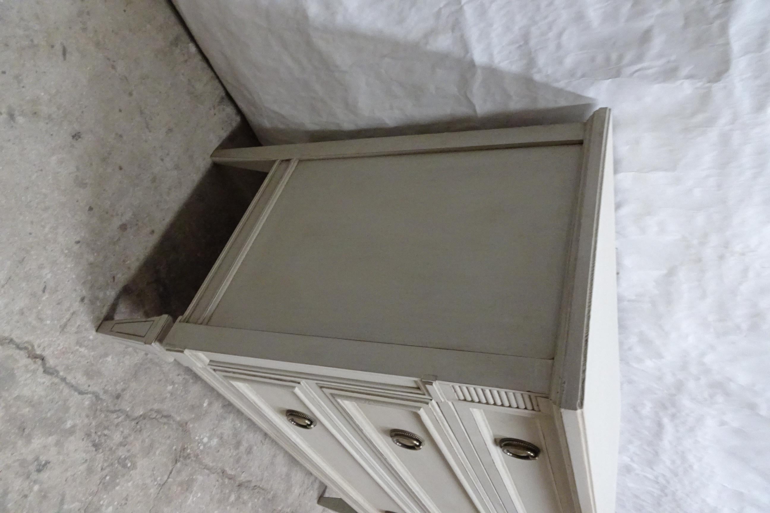   Unique Gustavian Style 3 Drawer Chest Of Drawers For Sale 2