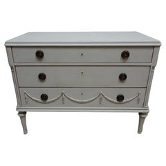 Unique Gustavian Style 3 Drawer Chest Of Drawers