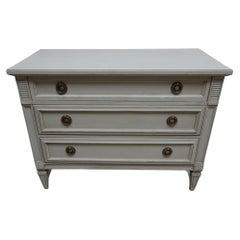 Used   Unique Gustavian Style 3 Drawer Chest Of Drawers