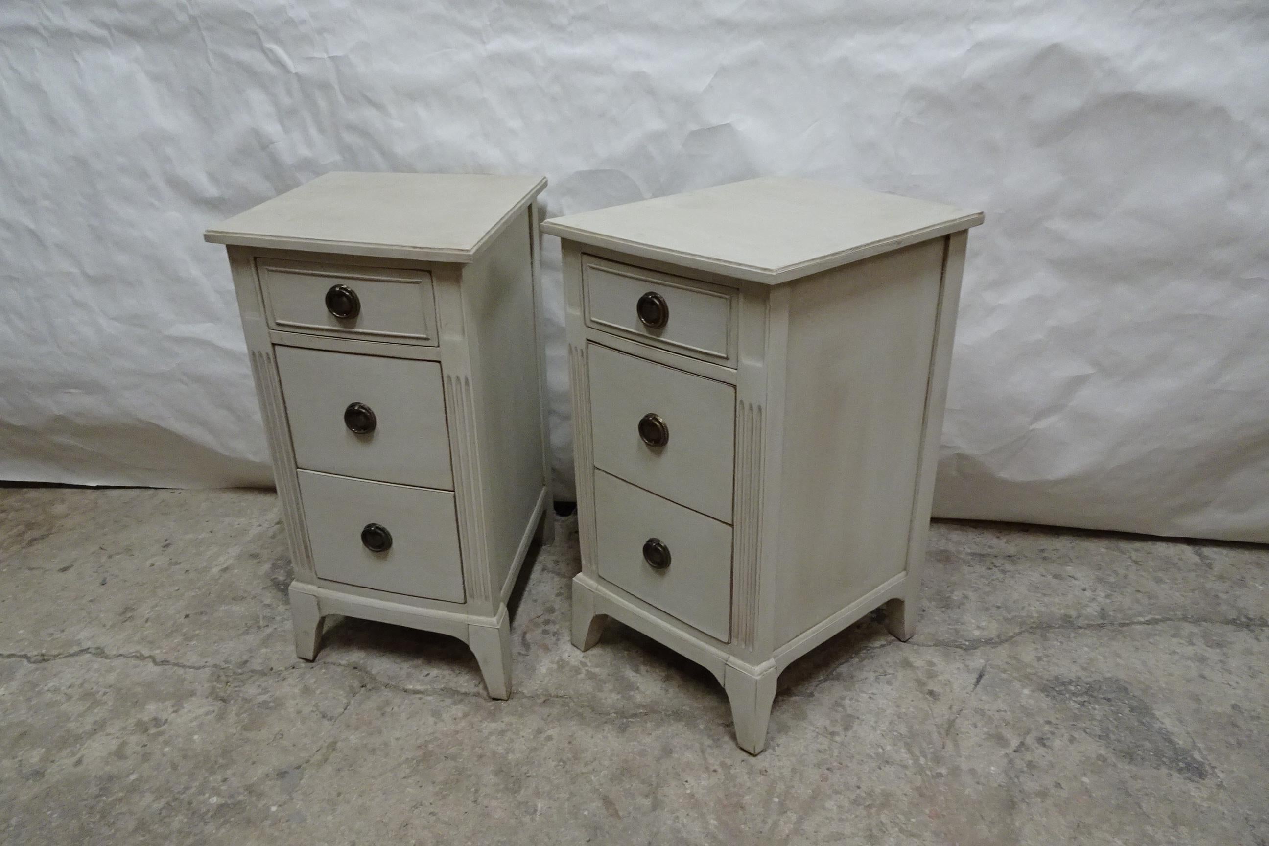 Mid-20th Century Unique Gustavian Style Nightstands For Sale