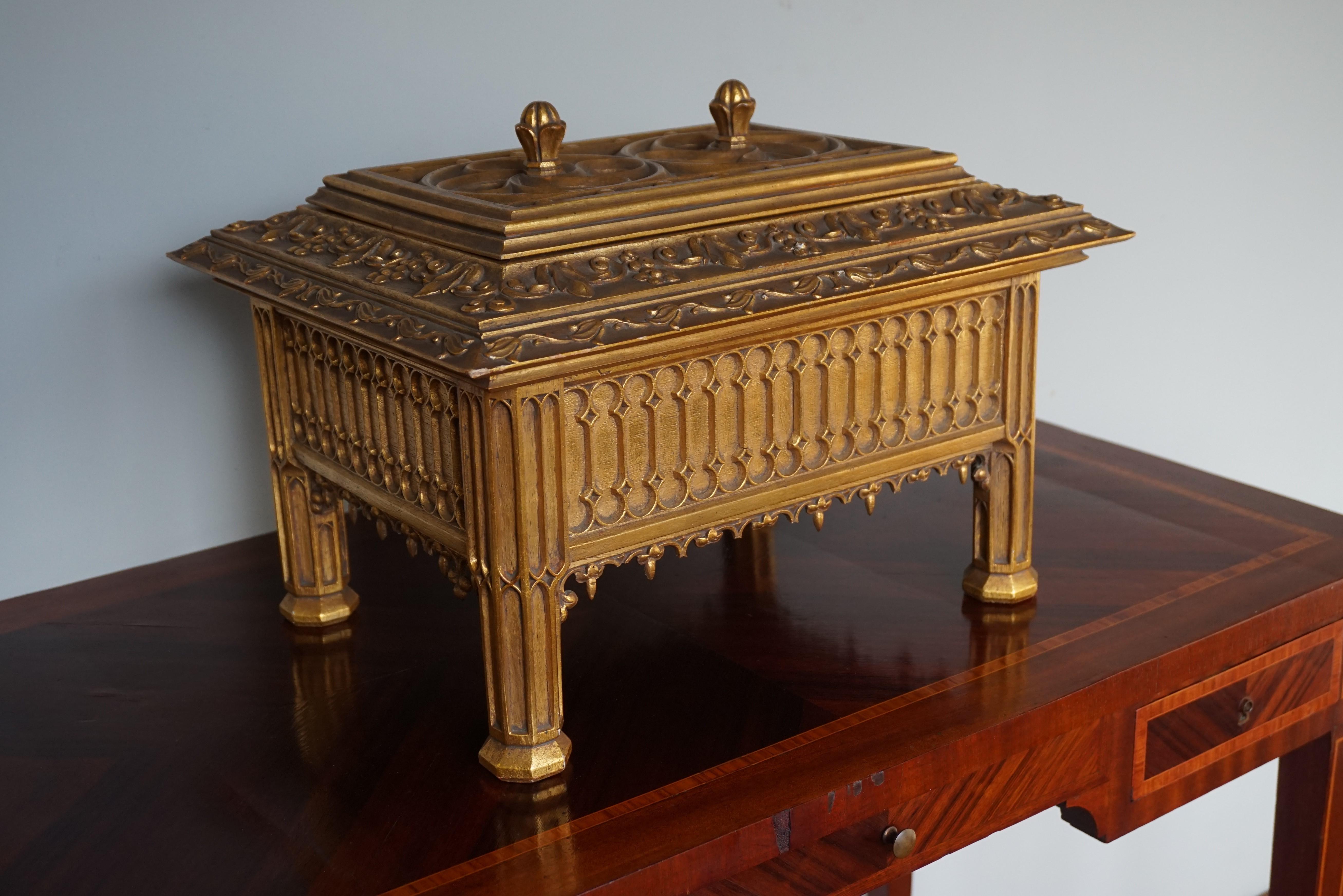 Very rare Gothic casket / box for keeping religious artefacts.

Over the past 12 months we have offered a number of very rare works of religious art that we purchased from an avid collector whom had passed on in early 2019. Unfortunately his