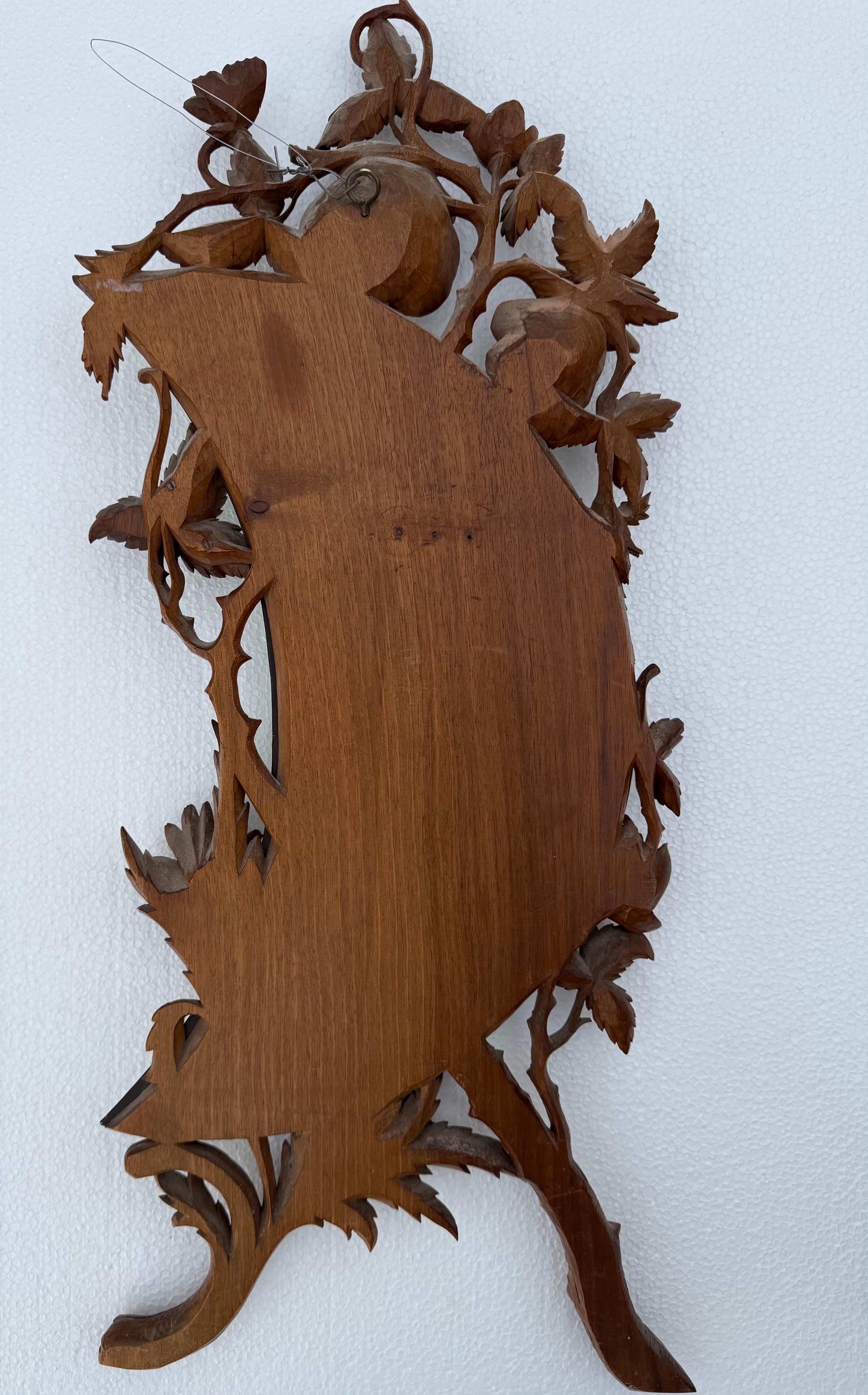Miroir Art Nouveau unique sculpté à la main - Roses, papillon et Natural Elegance en vente 13
