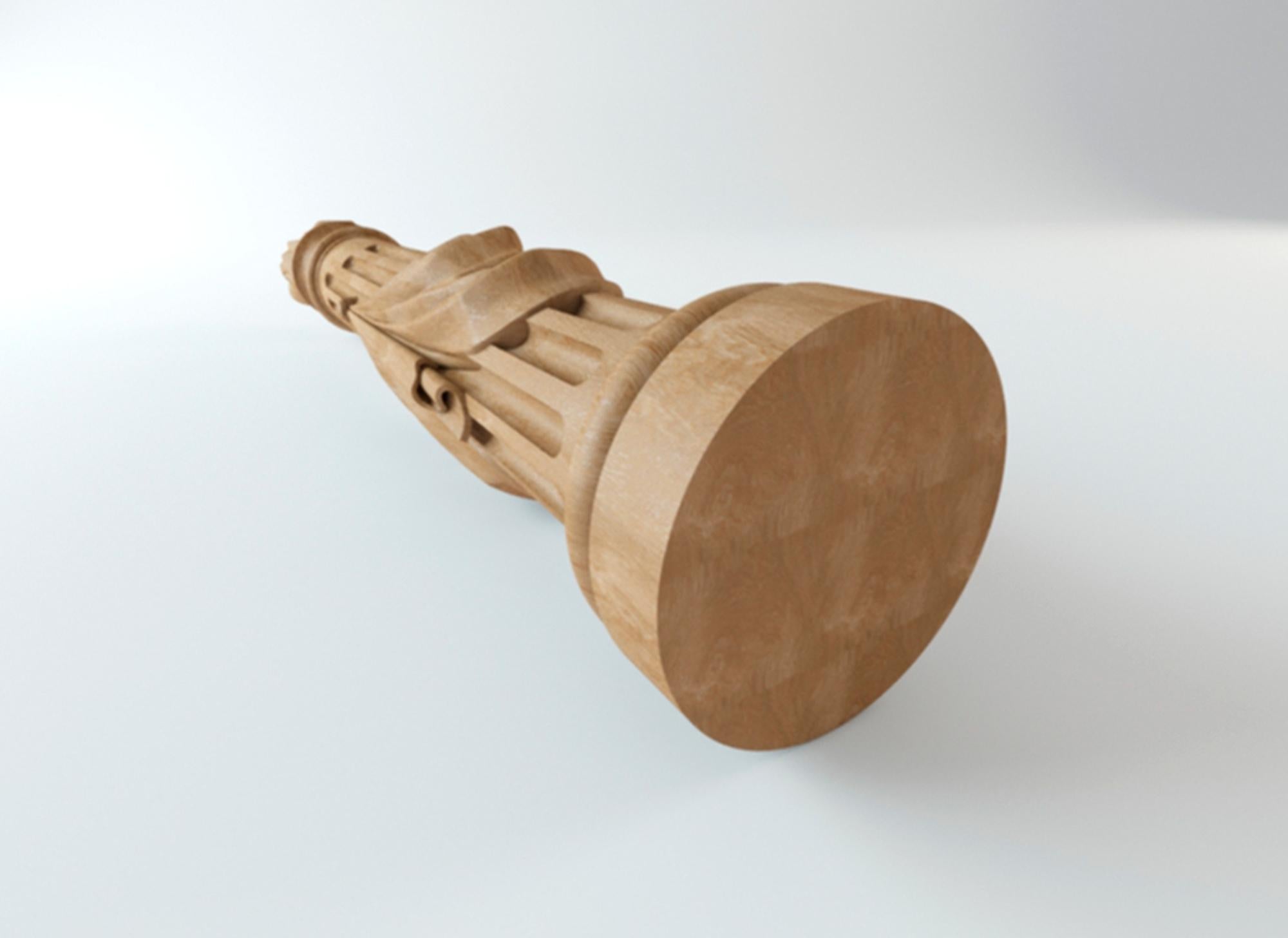 Unfinished high quality carved Newel Post from oak or beech of your choice.

>> SKU: L-068

>> Dimensions (A x B x e x f):

- 51.26