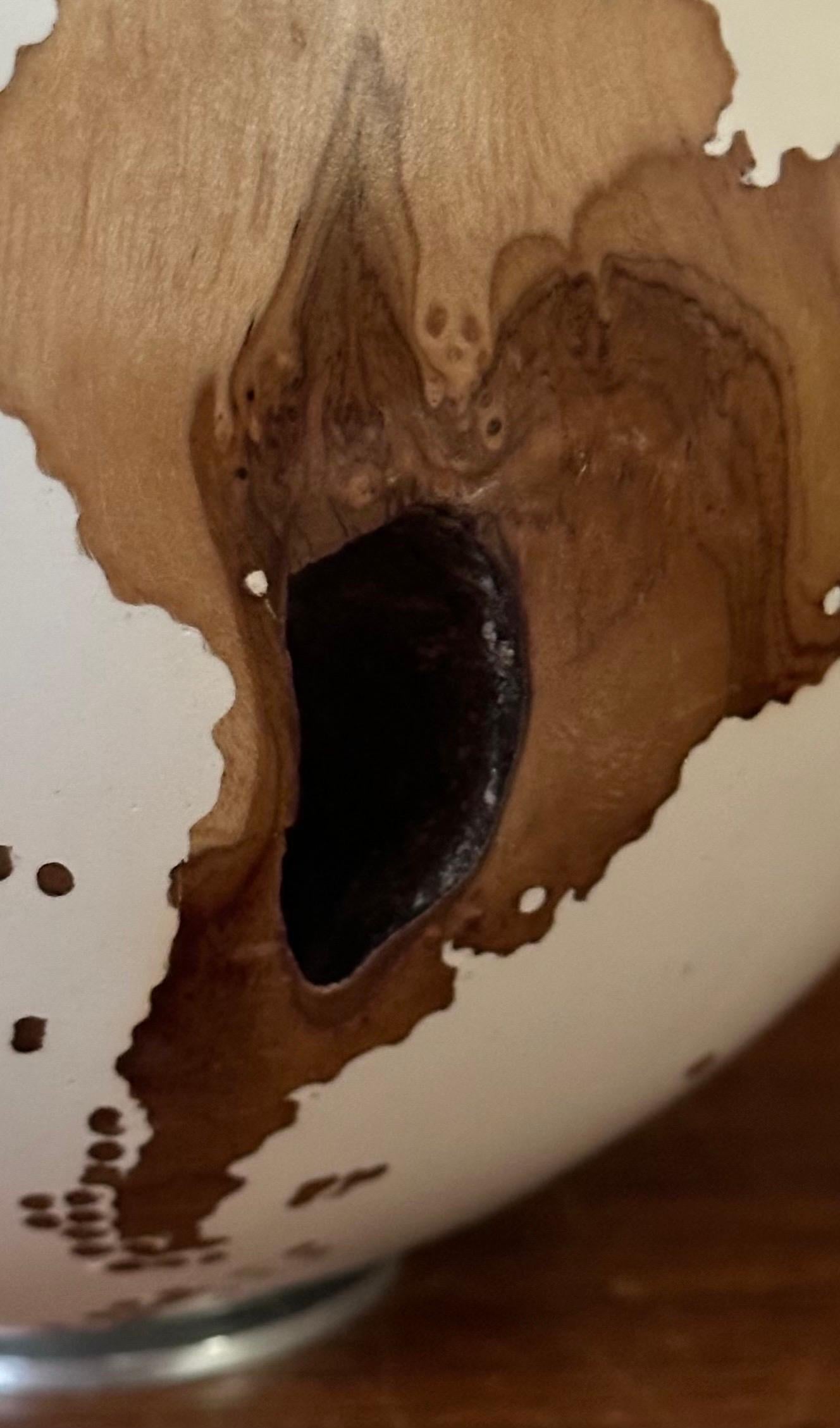 Globe d'art / sculpture unique en teck sculpté à la main par Bruno Helgen en vente 6