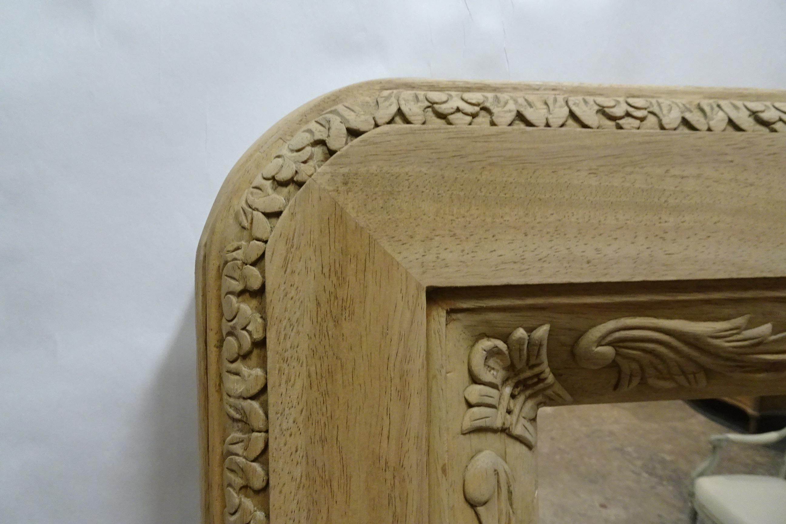 Gustavian Unique Hand Carved Wall Mirror For Sale