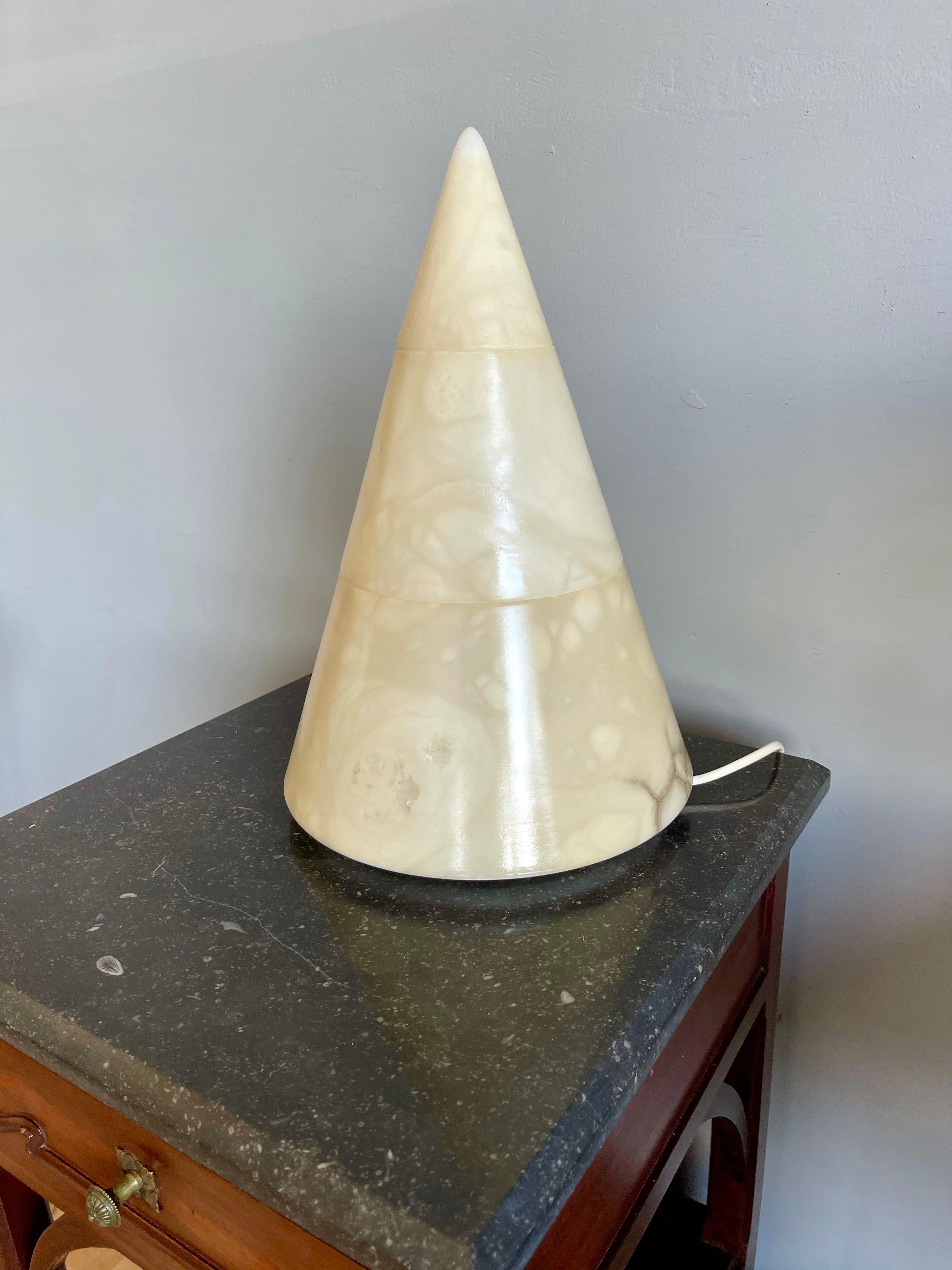 alabaster pyramid lamp