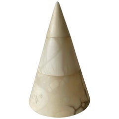 Einzigartige konische Alabaster-Tischlampe in konischer Form / Stehleuchte