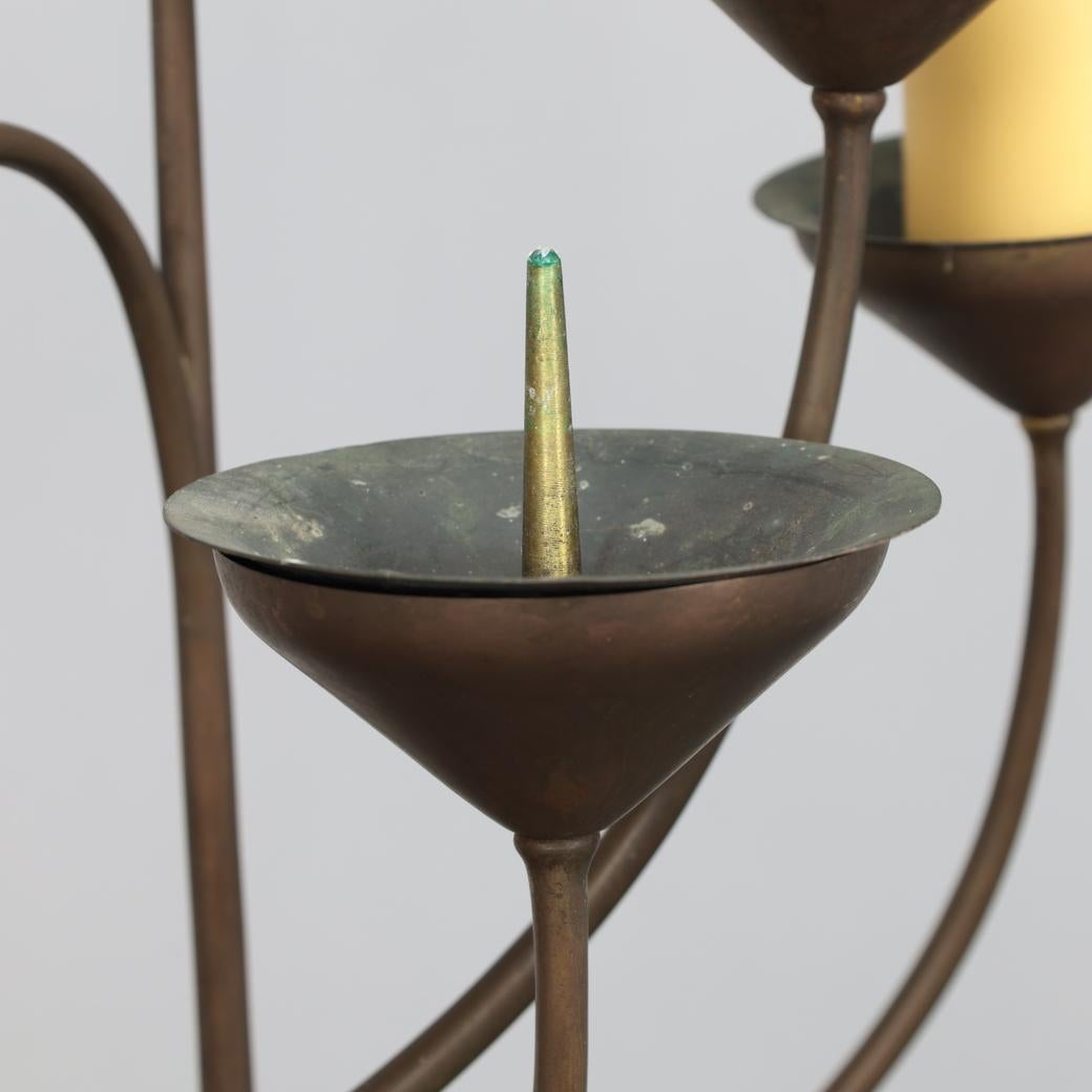 Candelabro da terra unico forgiato a mano, Paesi Bassi, 1925-1938 ca. in vendita 3